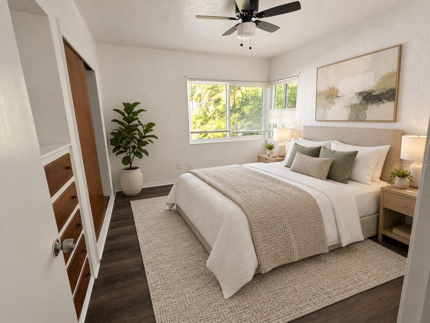 Bedroom - virtually staged - 2907 49TH ST S, GULFPORT