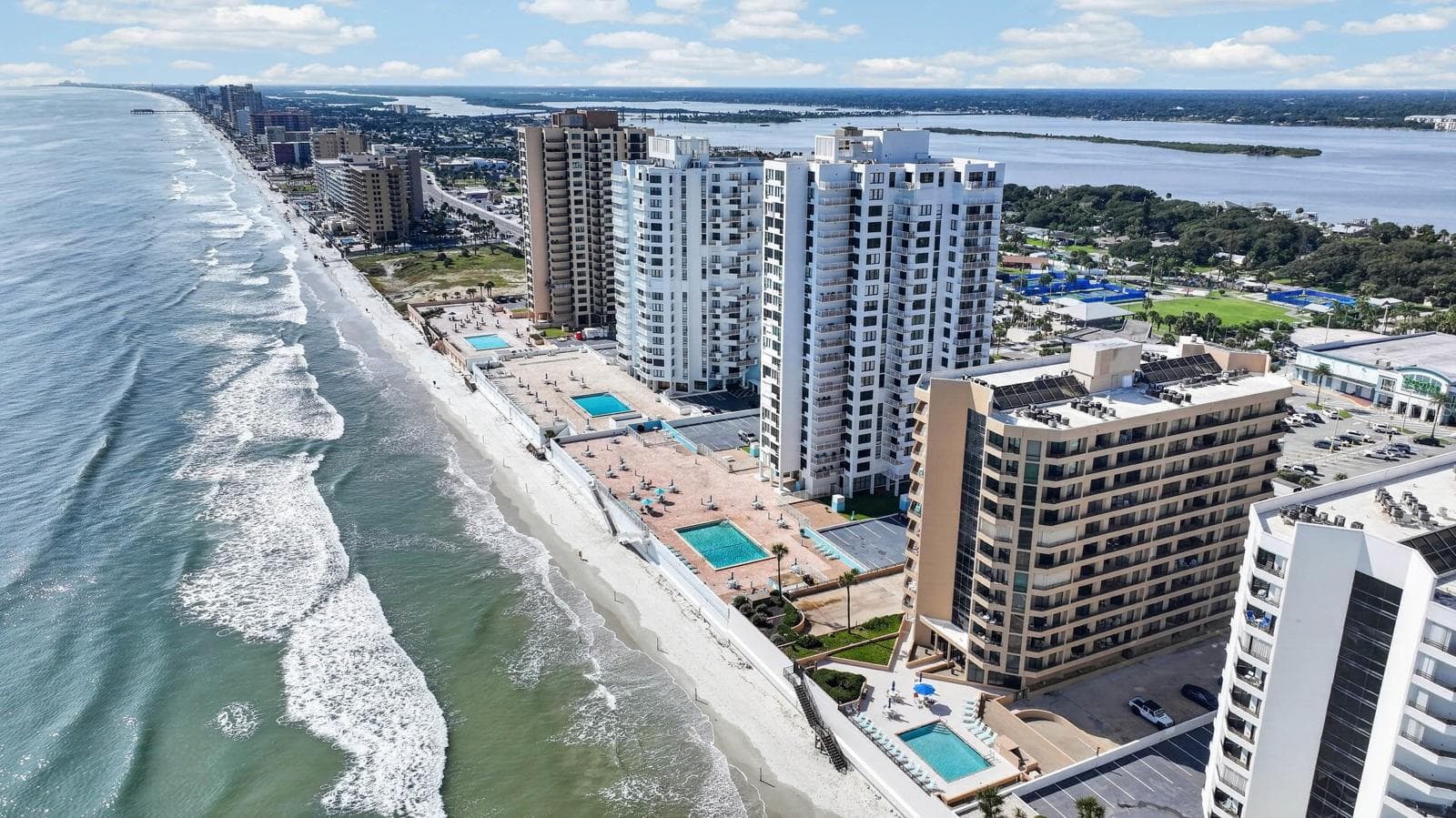 View from ocean to Halifax River - 3023 S ATLANTIC AVE #1106, DAYTONA BEACH SHORES