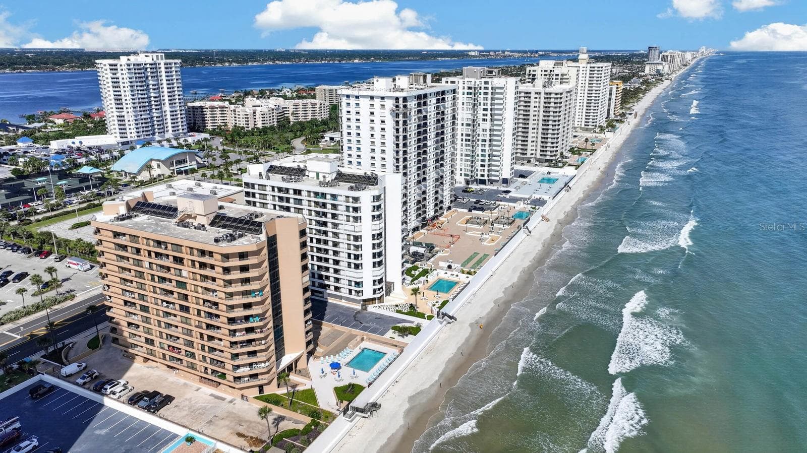 View from ocean to Halifax River - 3023 S ATLANTIC AVE #1106, DAYTONA BEACH SHORES