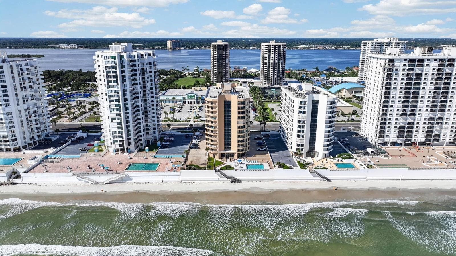 View from ocean to Halifax River - 3023 S ATLANTIC AVE #1106, DAYTONA BEACH SHORES