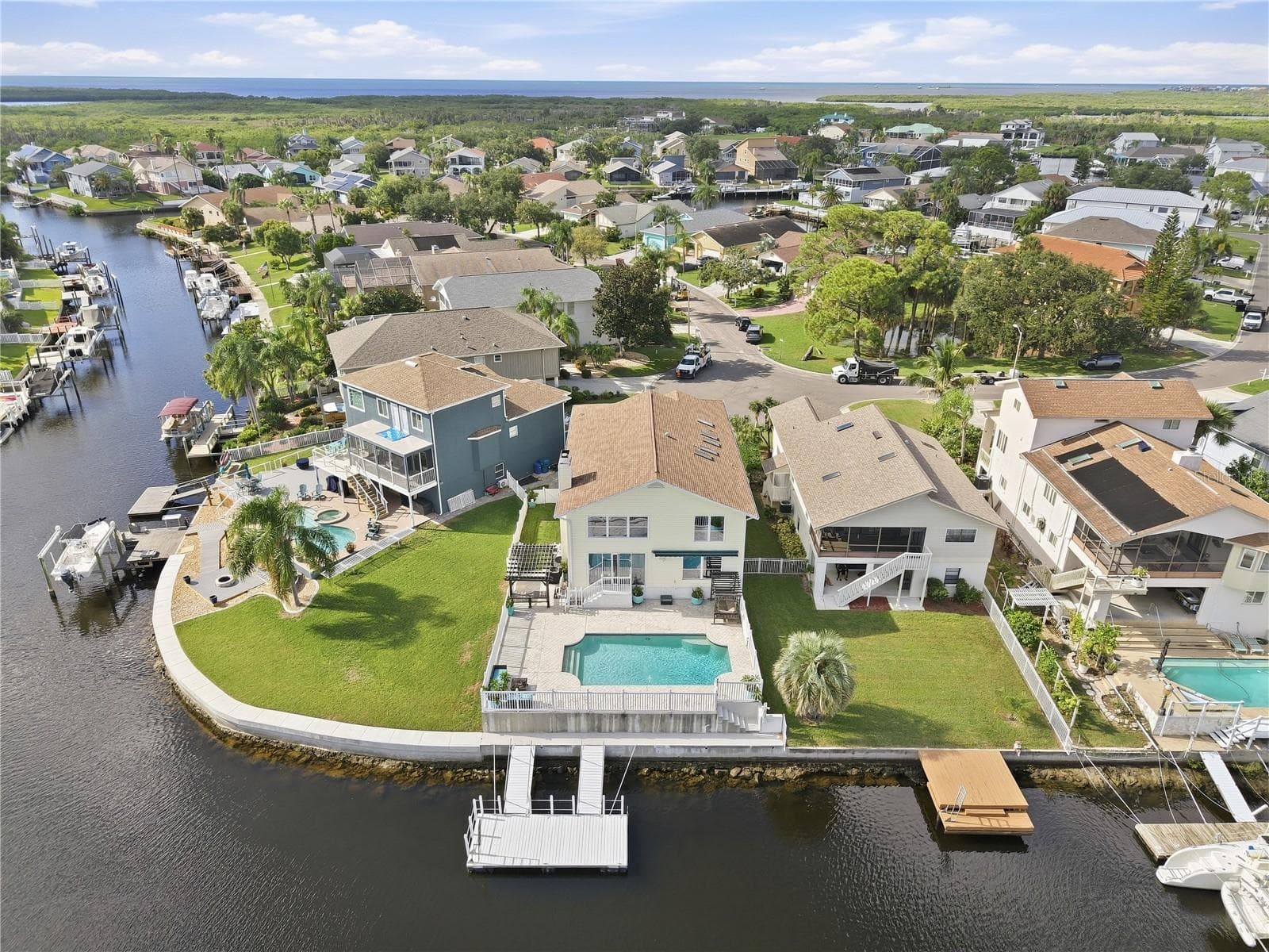 Near Corner Edge Lot with Waterfront living- equipt with the Dock, the Pool, the Space and MORE! - 6244 SPOONBILL DR, NEW PORT RICHEY