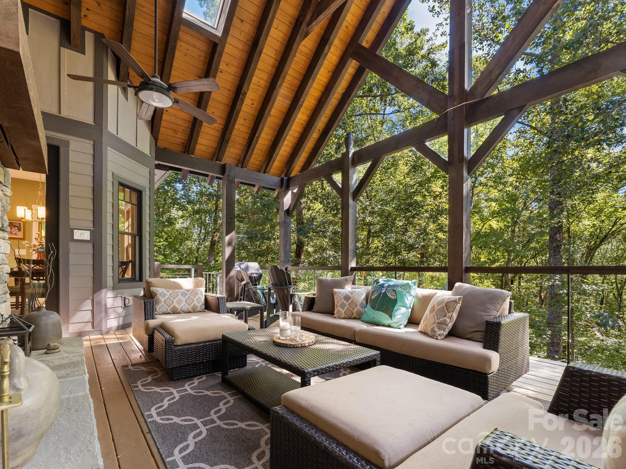 The size of this porch allows for outdoor daily living - 359 New Castle Road, Brevard