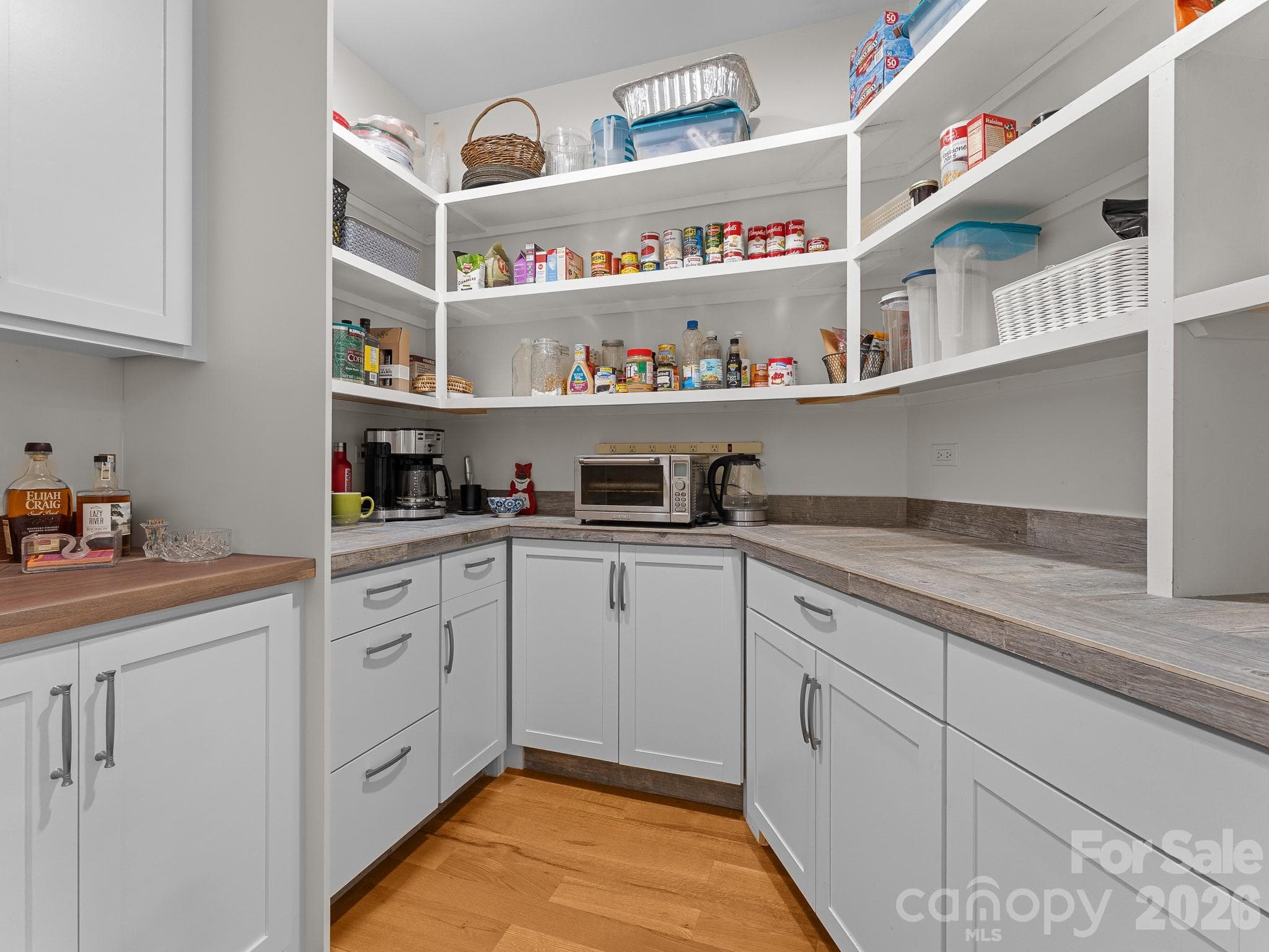 Plethora of storage and function in the  butlers pantry complete with a walnut bar - 359 New Castle Road, Brevard