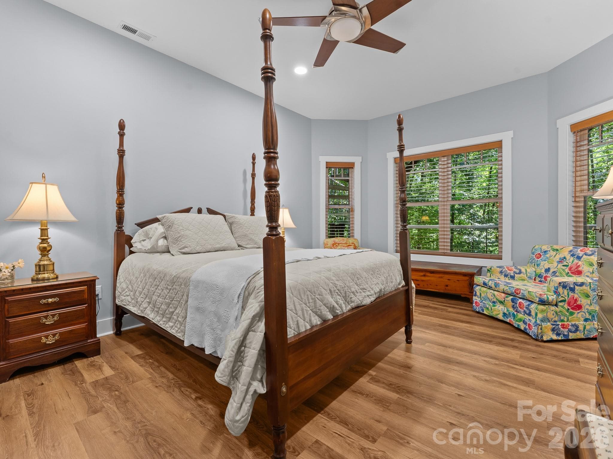 Bedroom 2 downstairs complete with ensuite bath and walk in closet - 359 New Castle Road, Brevard