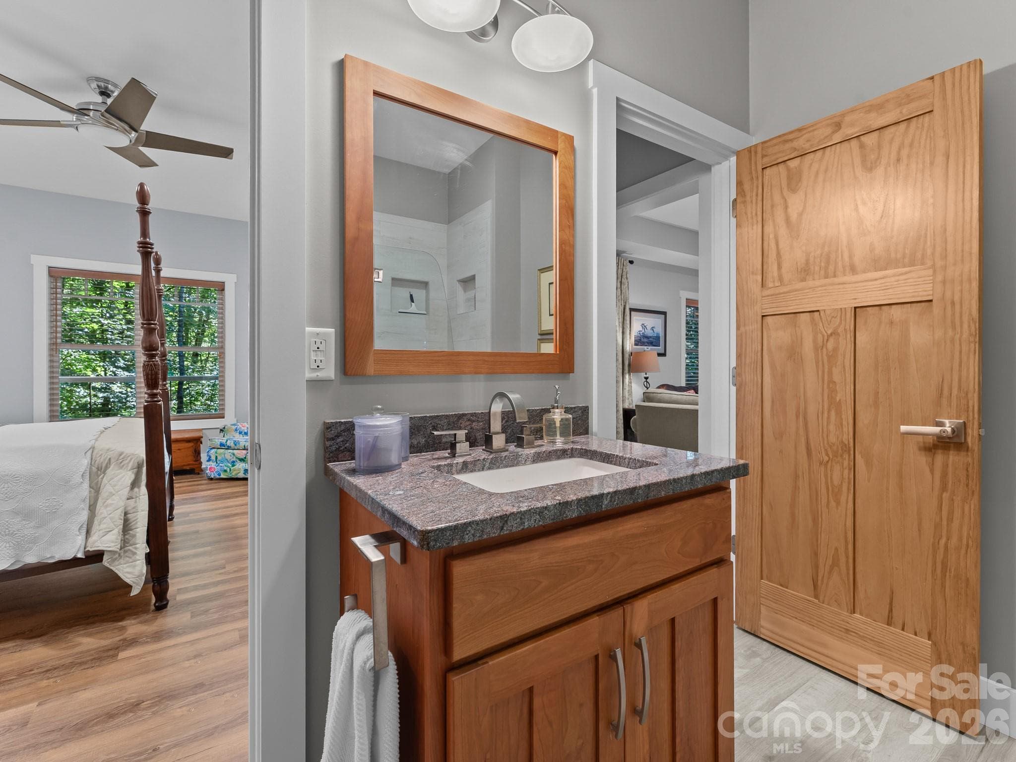 This bath also has access to the downstairs sitting area - 359 New Castle Road, Brevard