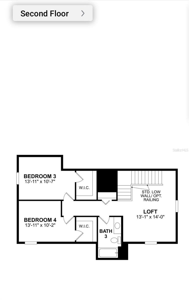 Palmetto floor plan 2nd floor - 8708 CANARD CV, PALMETTO