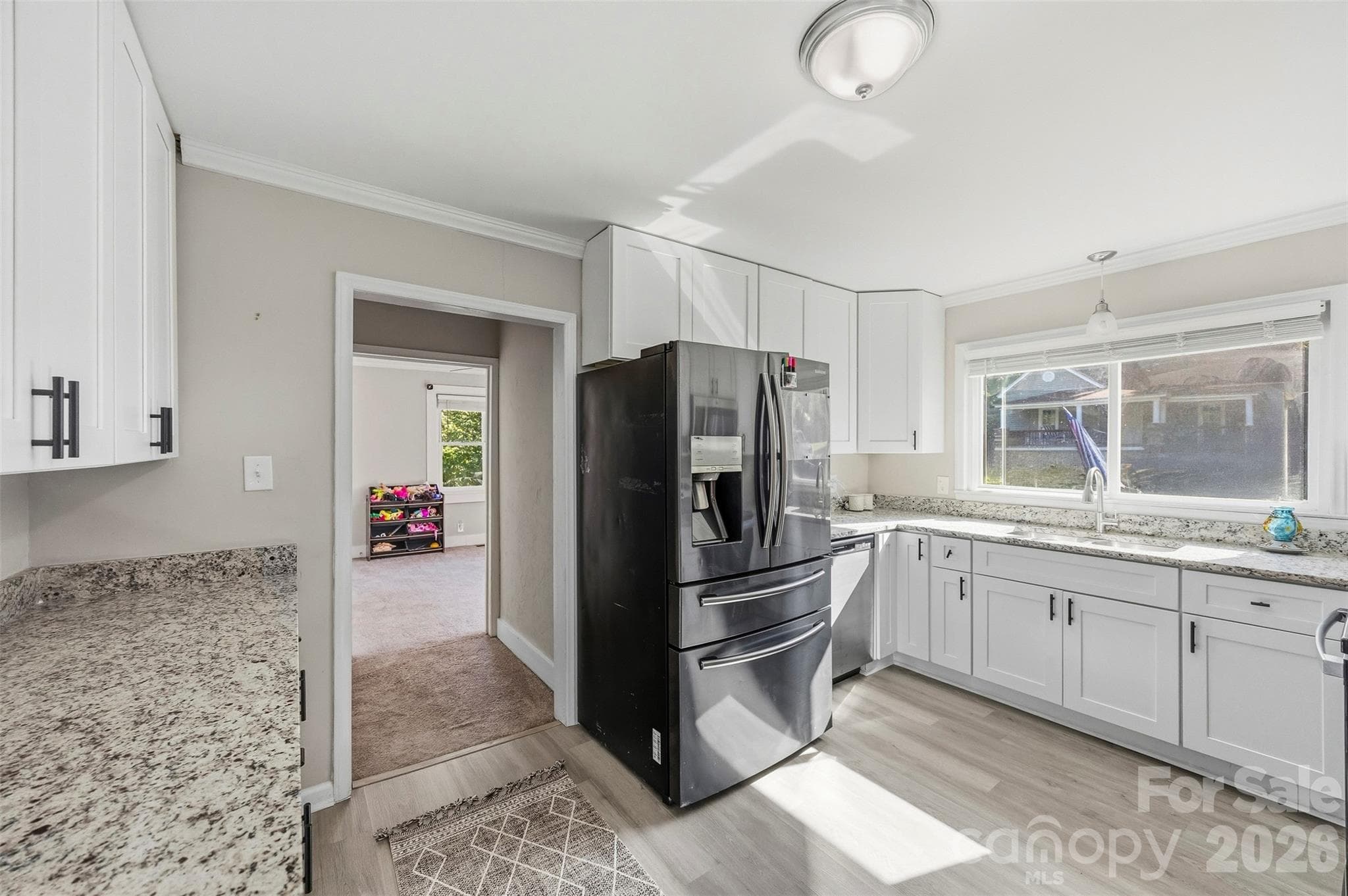 Kitchen with large kitchen window over the sink - 119 Walton Street, Granite Quarry