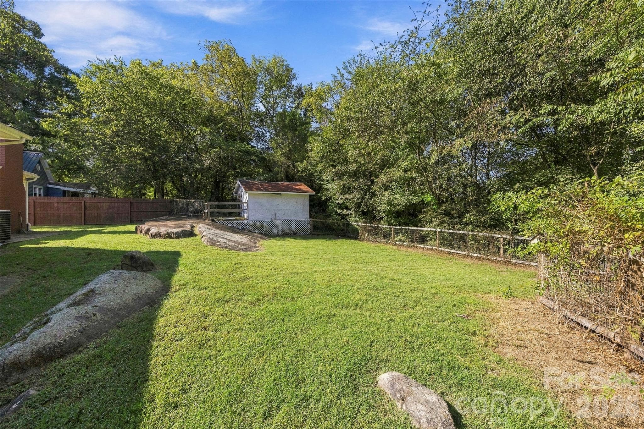 Fenced in back yard - 119 Walton Street, Granite Quarry