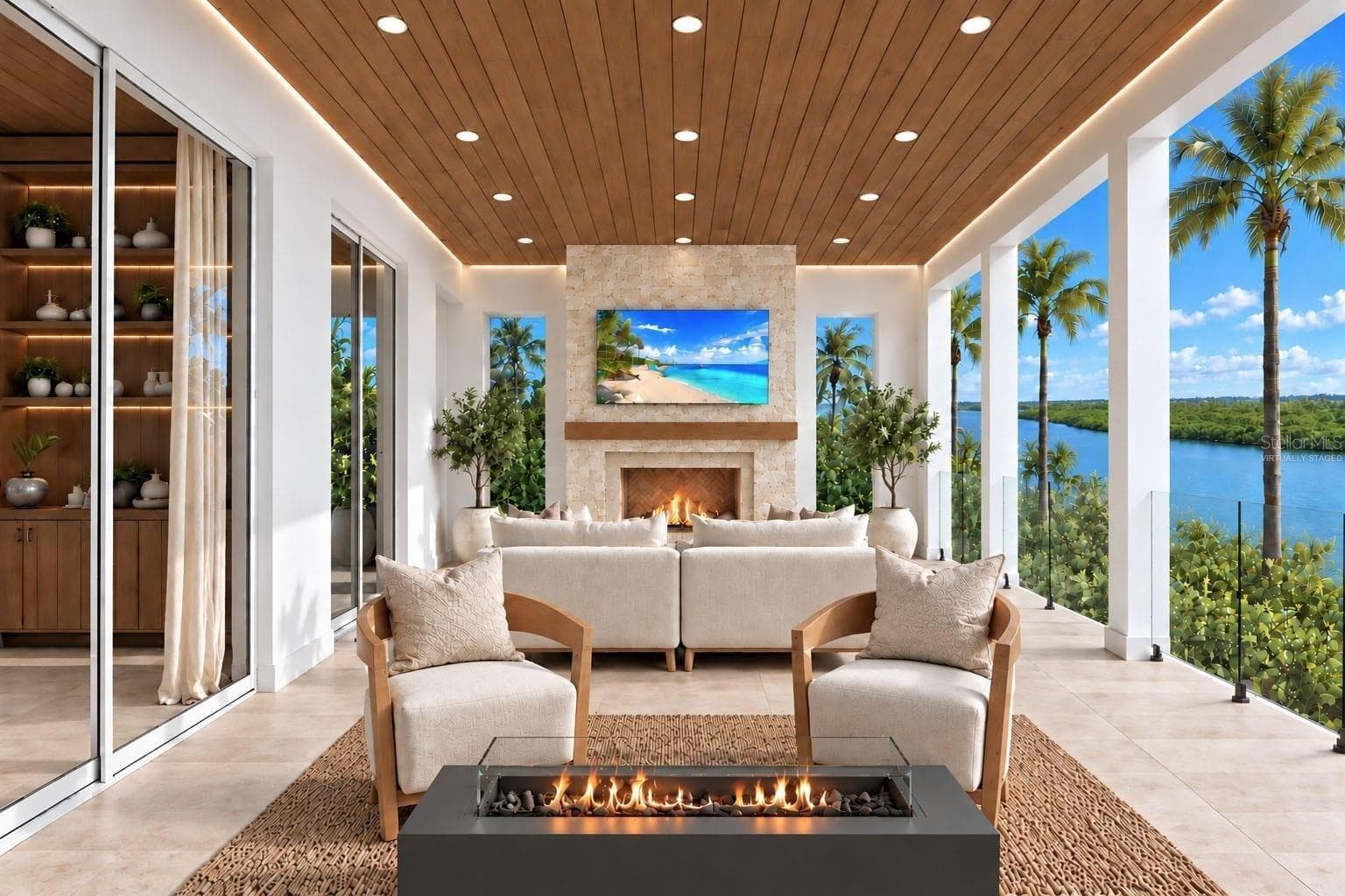 Patio. Virtually staged. - 1386 TANGIER WAY, SARASOTA