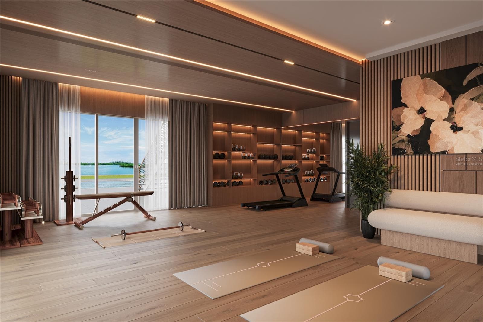 Fitness studio. Virtually staged. - 1386 TANGIER WAY, SARASOTA