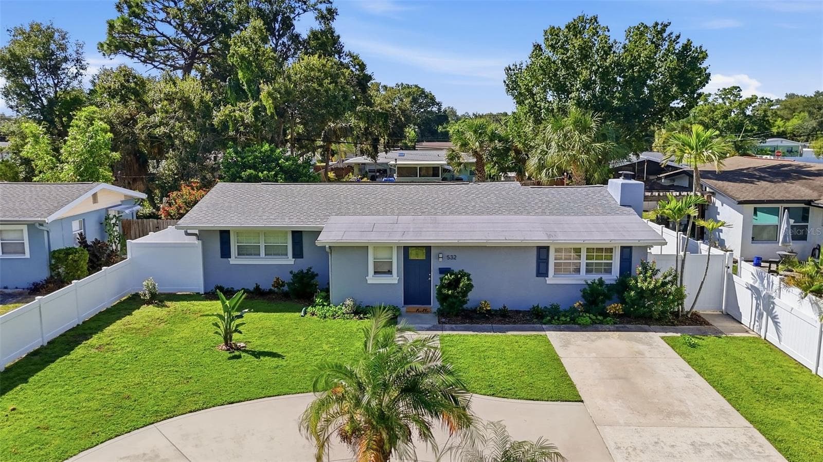 Front of House - Aerial - 532 43RD AVE NE, ST PETERSBURG