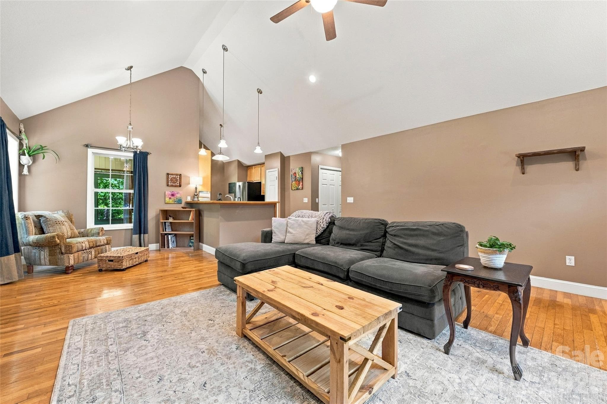 Open floor plan with vaulted ceilings. - 8 Maltese Lane, Weaverville