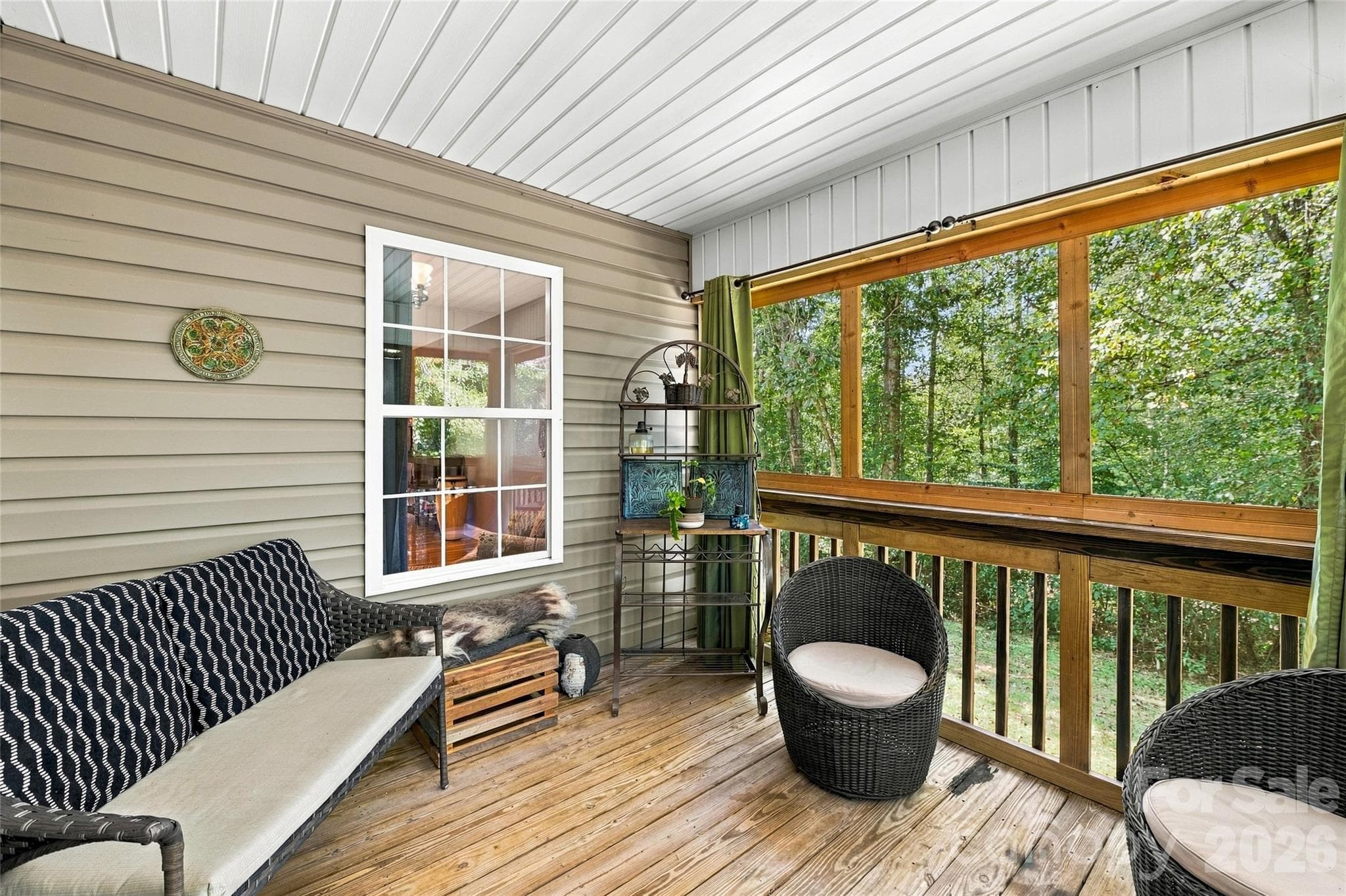 Screen porch off the kitchen. - 8 Maltese Lane, Weaverville