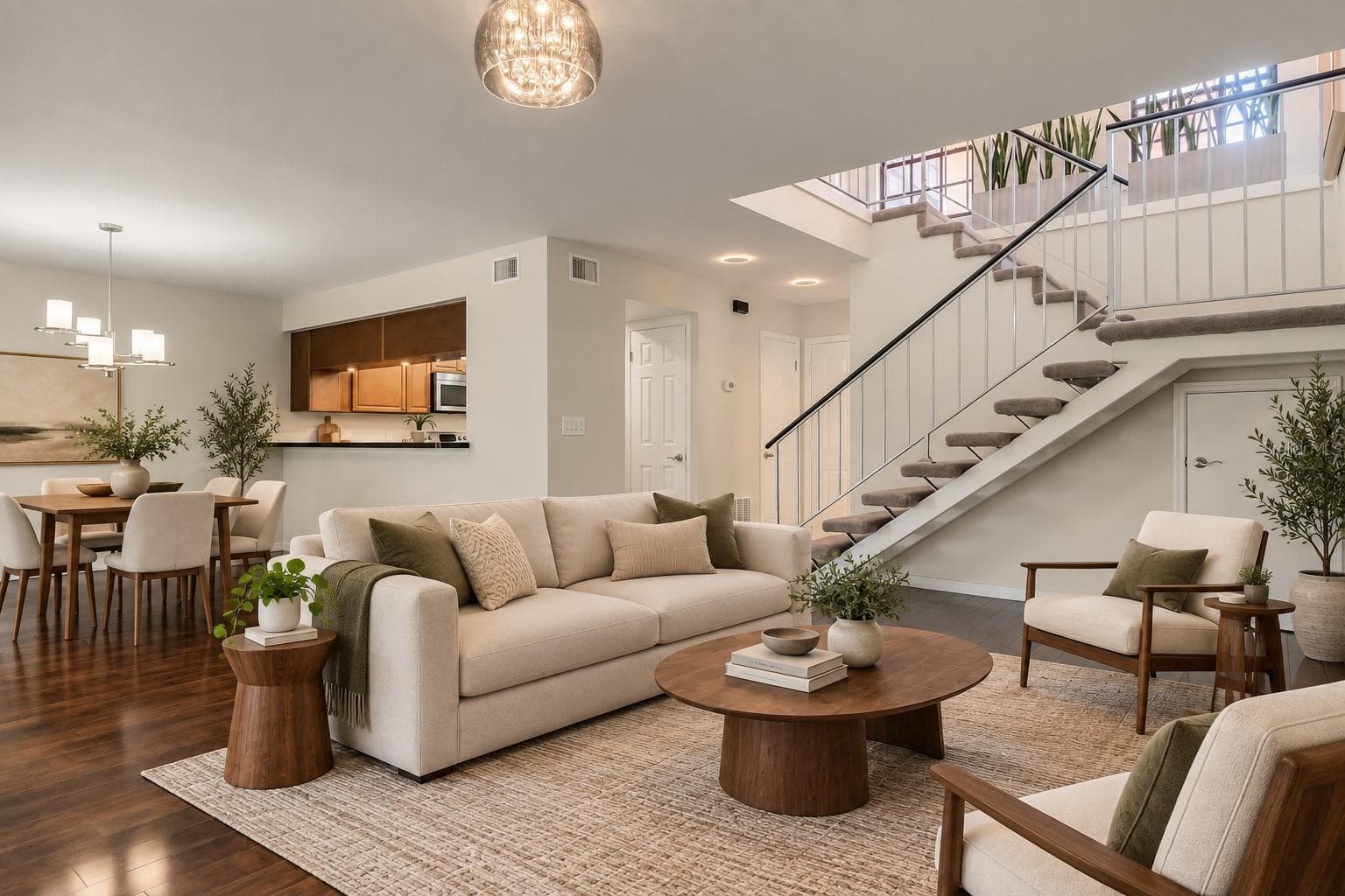 Open living and dining areas with convenient kitchen access. - 8235 AMBROSE COVE WAY, ORLANDO