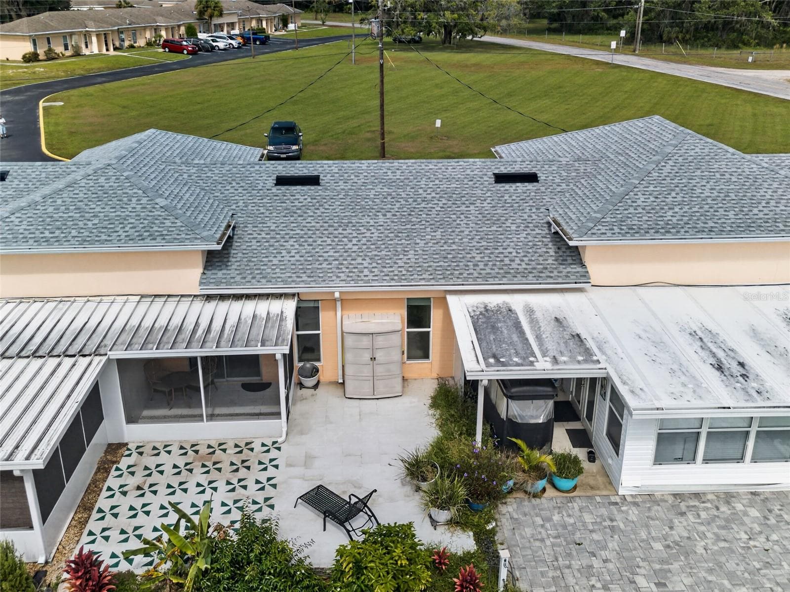 Aerial looking at the back of the home. - 4409 CLUB CIR, LAKE WALES