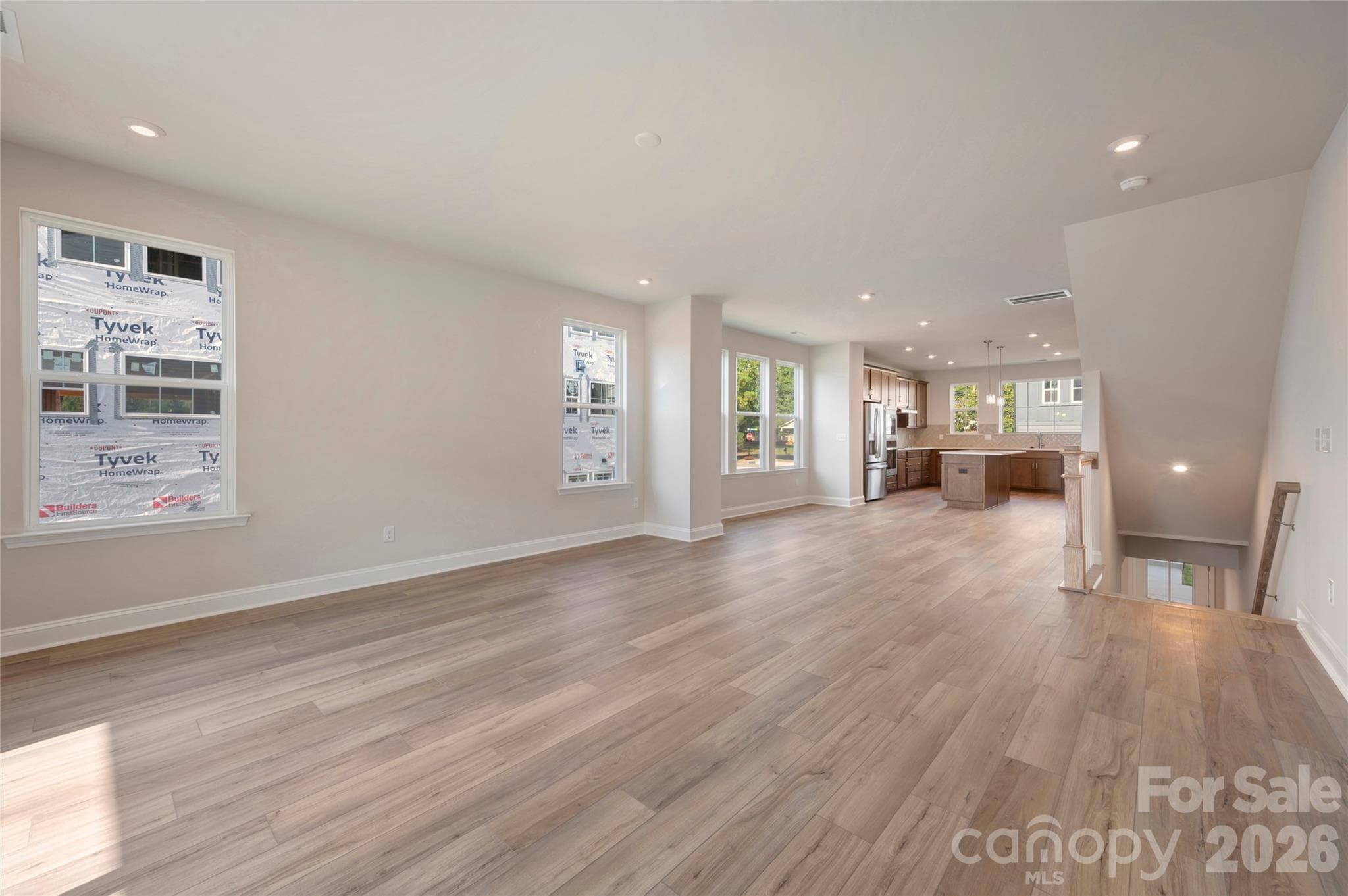Open concept second floor with ample natural light - Charlotte