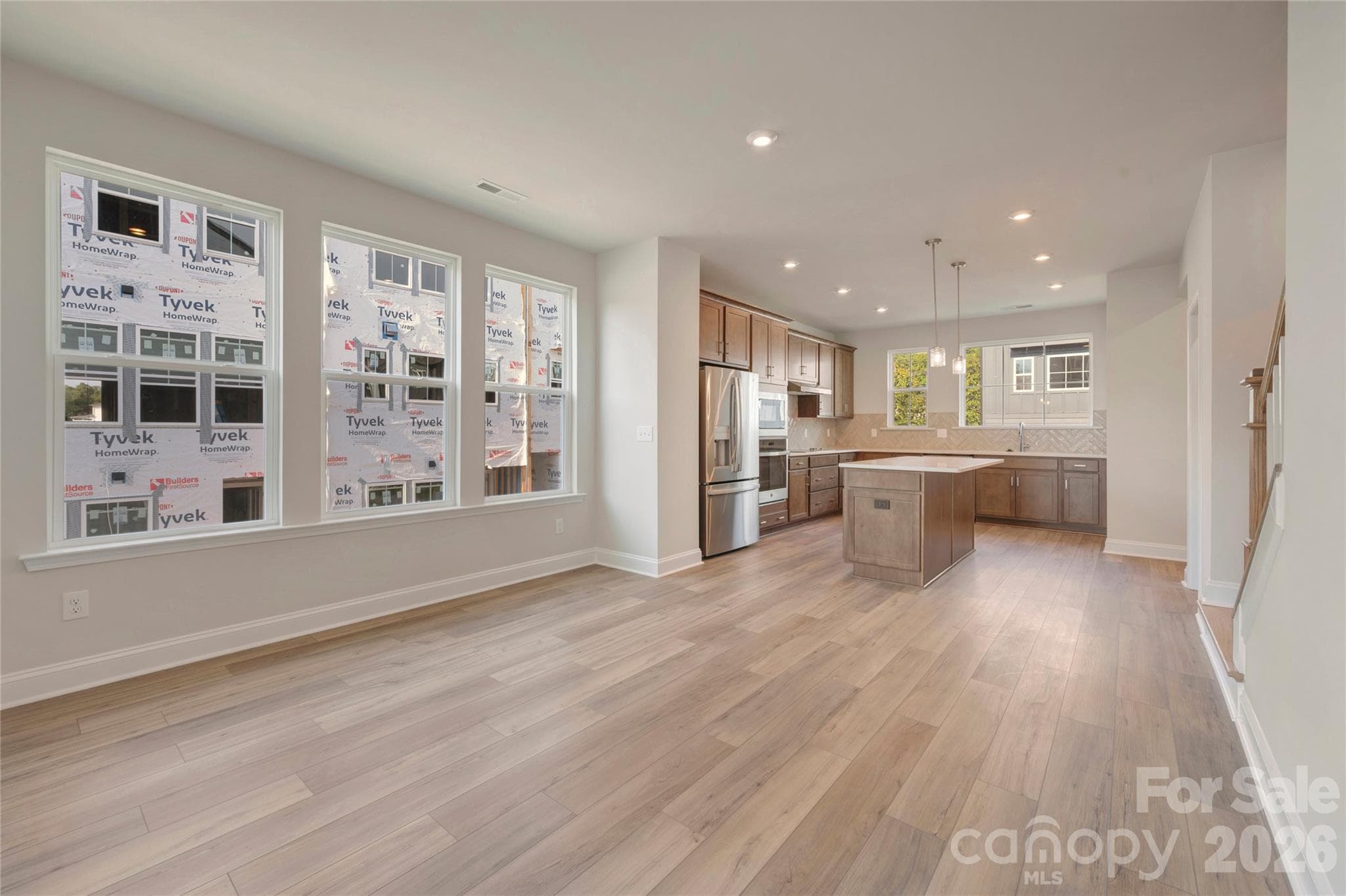 Open concept second floor with ample natural light - Charlotte
