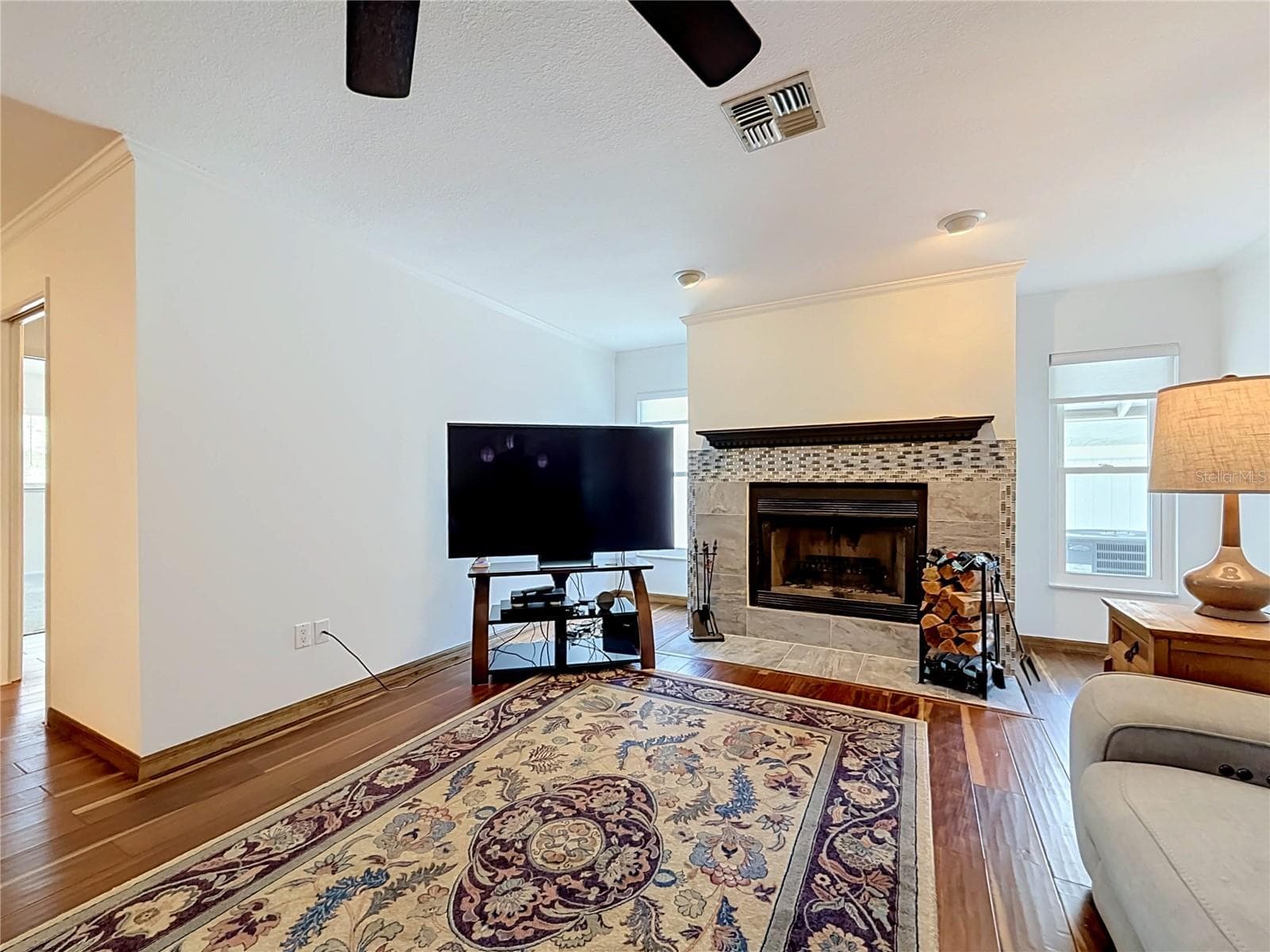 Family Room - Wood Burning Fireplace - 3314 ENTERPRISE RD E, SAFETY HARBOR