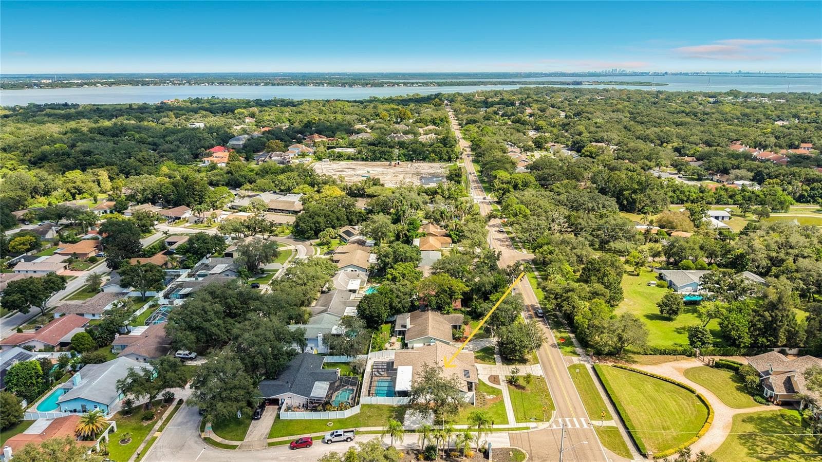 Aerial View East - Philippe Park and Tampa Bay in the distance - 3314 ENTERPRISE RD E, SAFETY HARBOR
