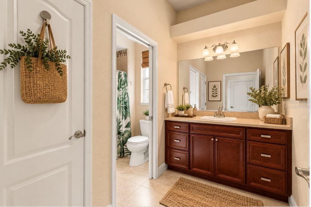 Virtually staged Guest bathroom. - 1126 MIONA SHORES DR, THE VILLAGES
