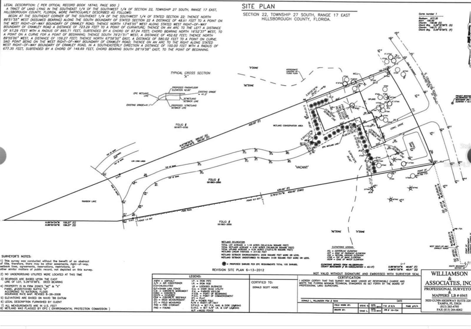 Prior site plan w/4000 s.f. Home to be built - 16928 CRAWLEY RD, ODESSA