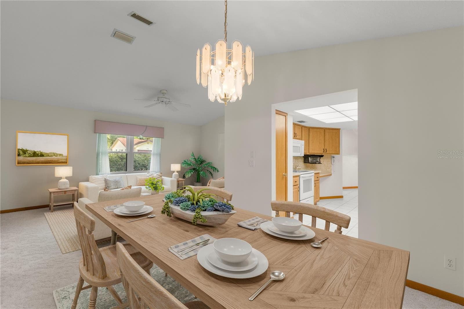 Dining Room-Virtually Staged - 7430 SW 100TH PL, OCALA