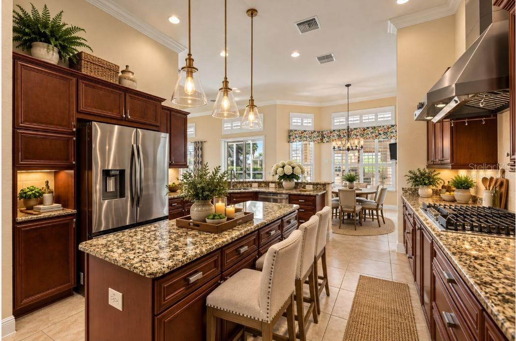 Virtually staged a gourmet kitchen. - 1126 MIONA SHORES DR, THE VILLAGES