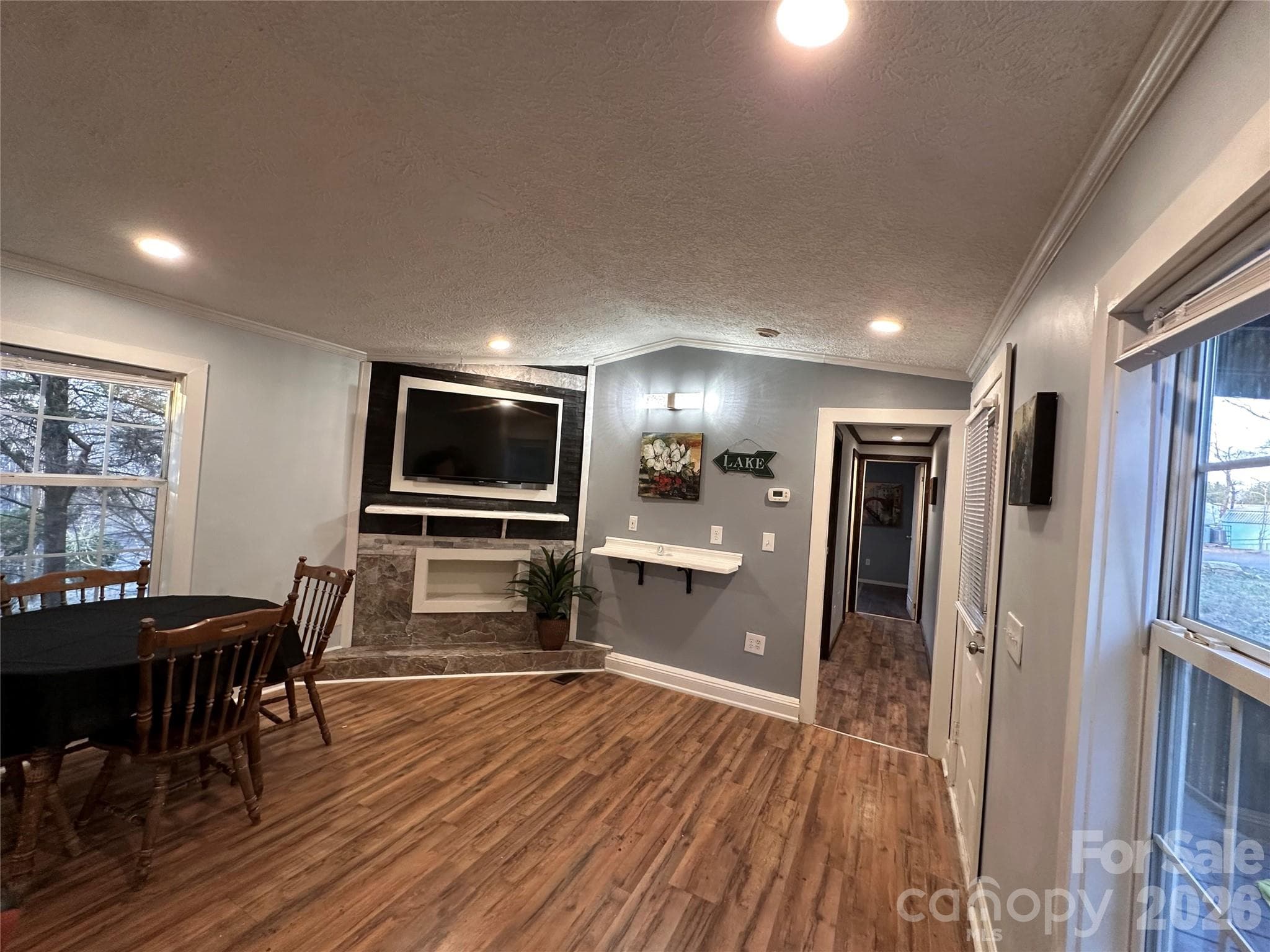 Custom TV Nook Trim & Flooring - Morganton