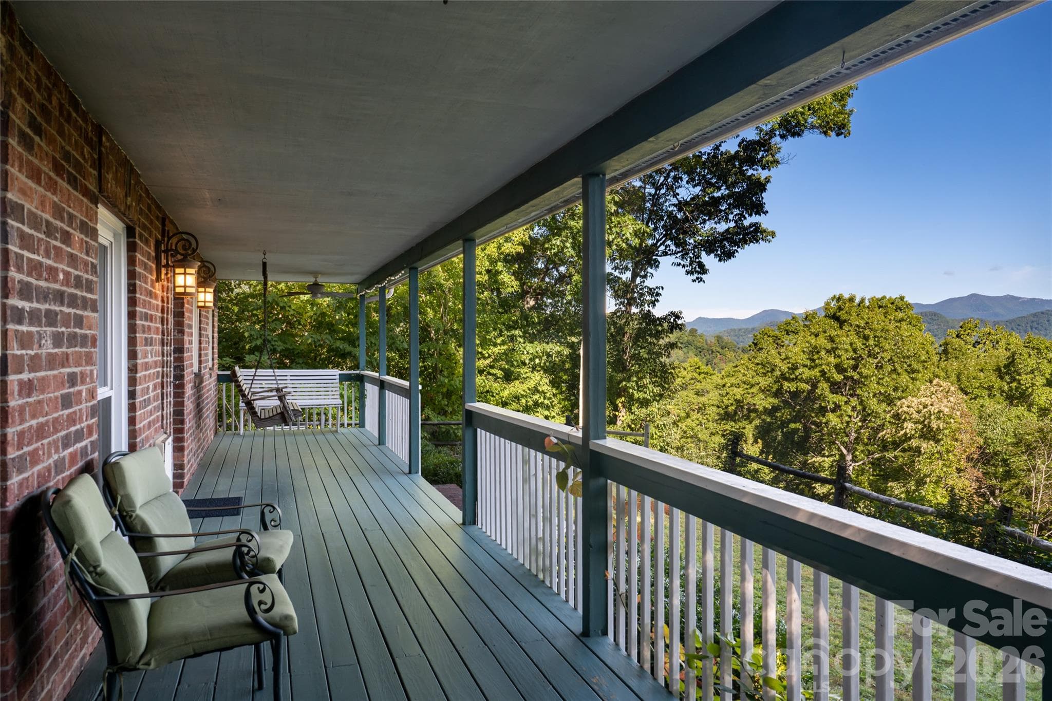 Covered back porch to enjoy the views! - 126 Wildflower Cove Drive, Swannanoa