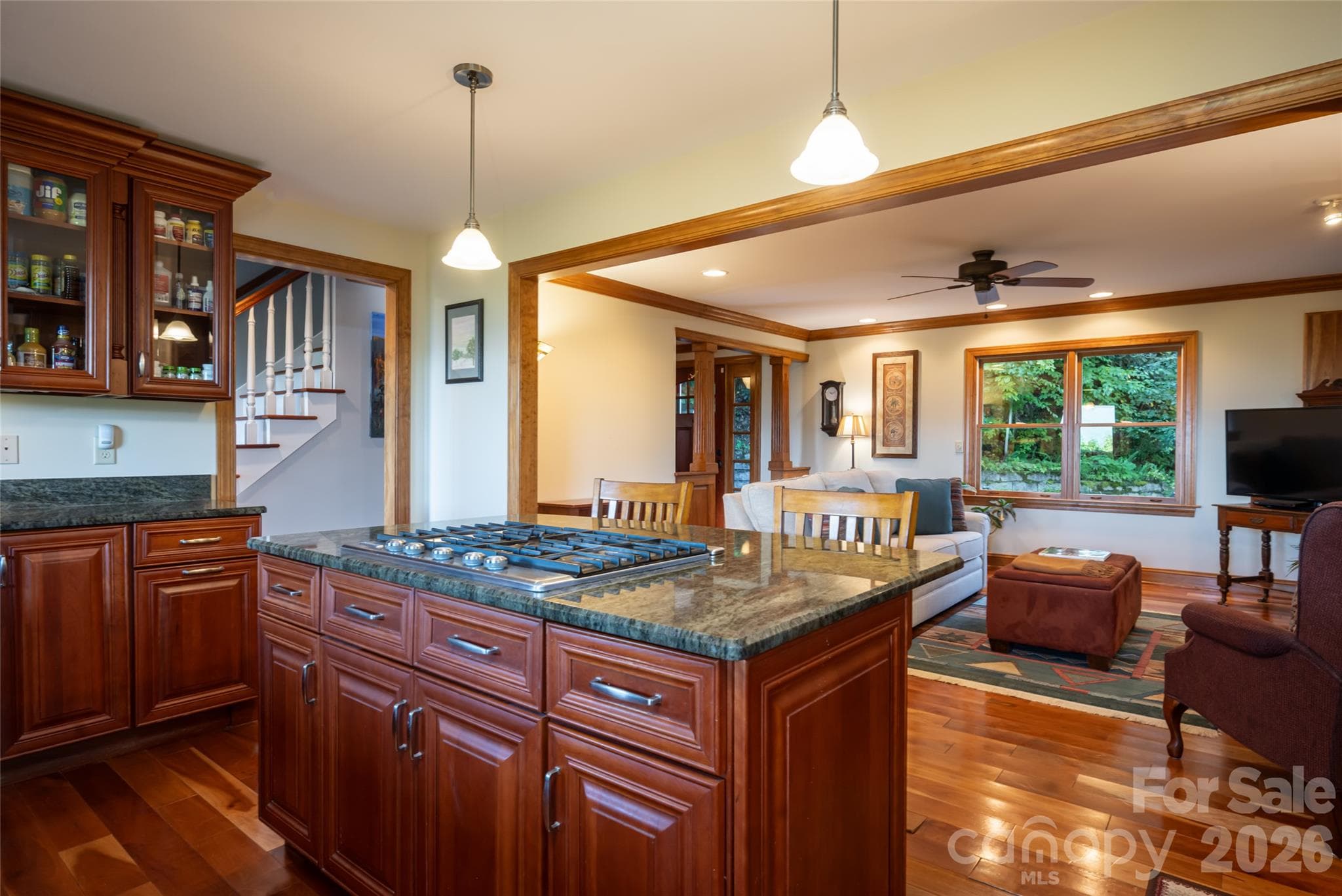 Kitchen view back into the living room - 126 Wildflower Cove Drive, Swannanoa