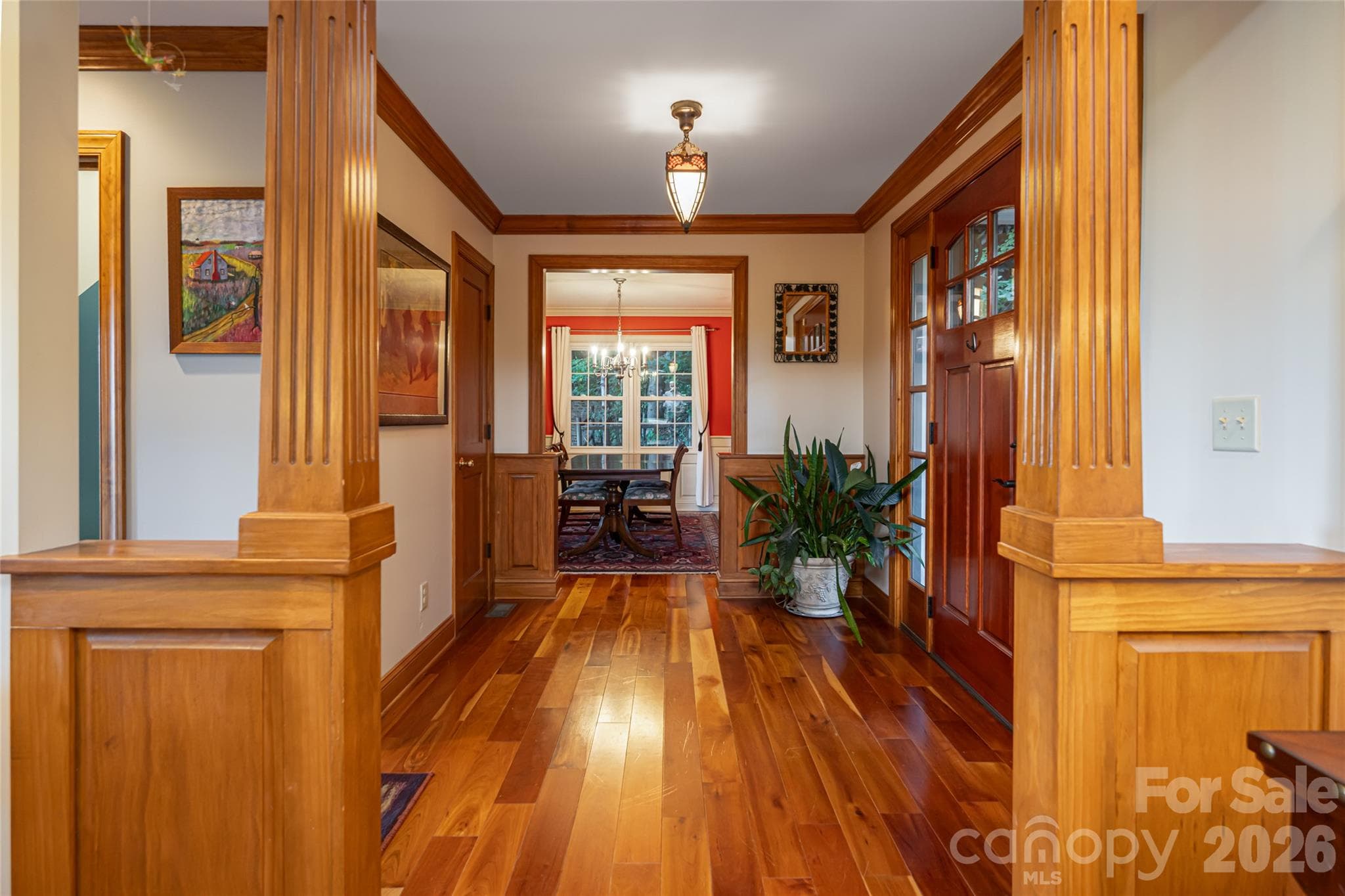 Living room looking back to foyer and dining room - 126 Wildflower Cove Drive, Swannanoa