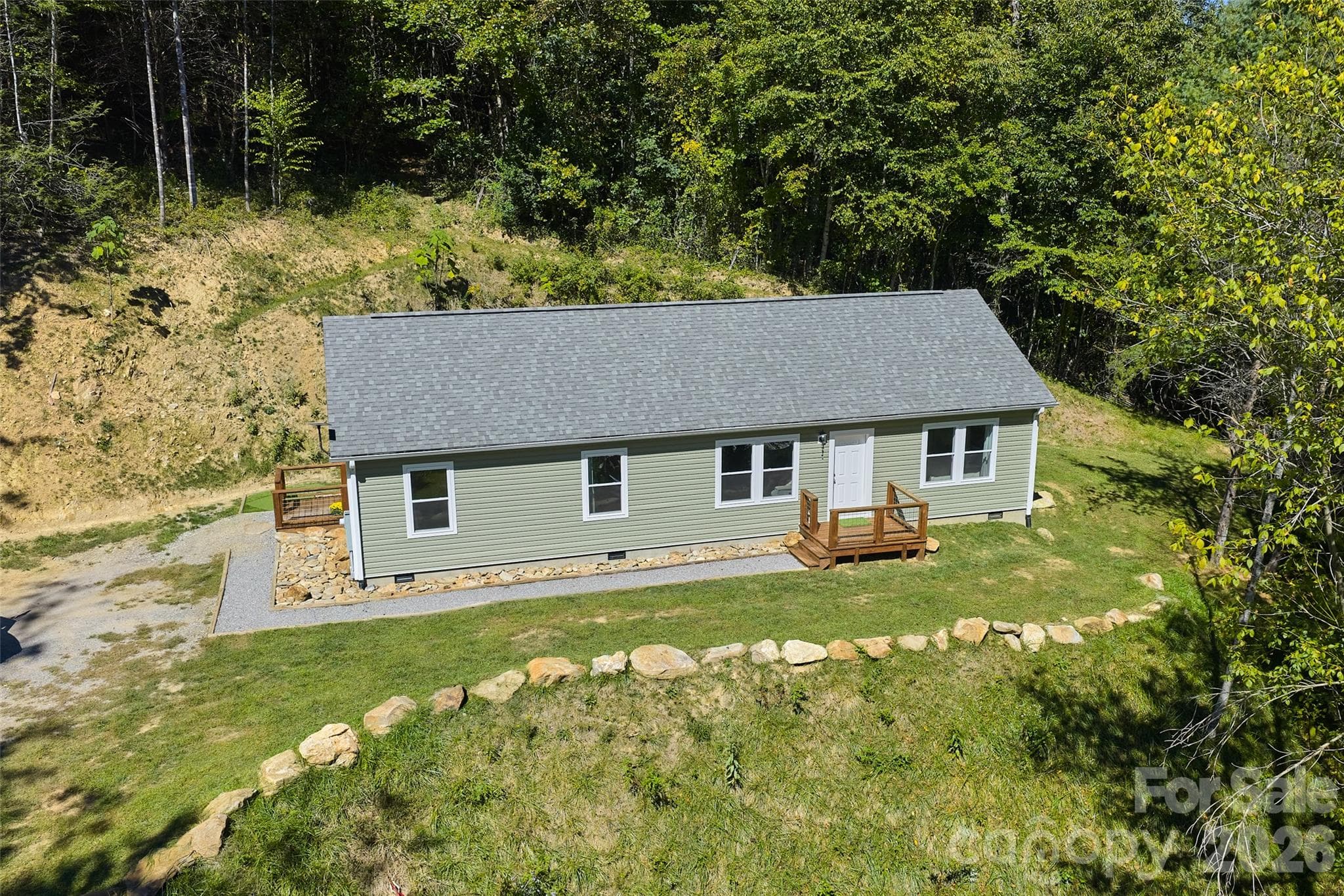 Private drive, hilltop setting - 60 Spring Mountain Drive, Canton