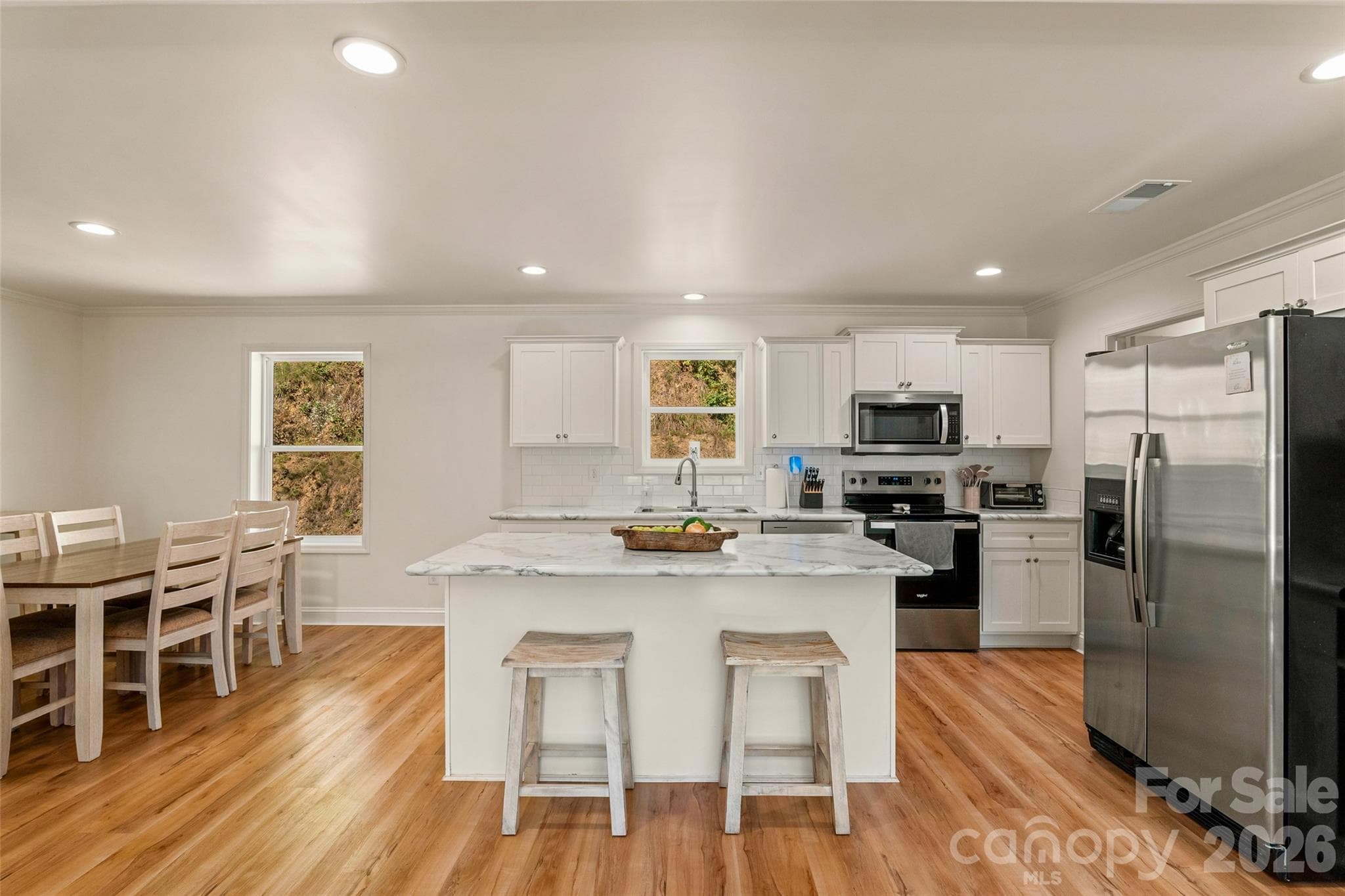 Kitchen, dining and living in one room - 60 Spring Mountain Drive, Canton