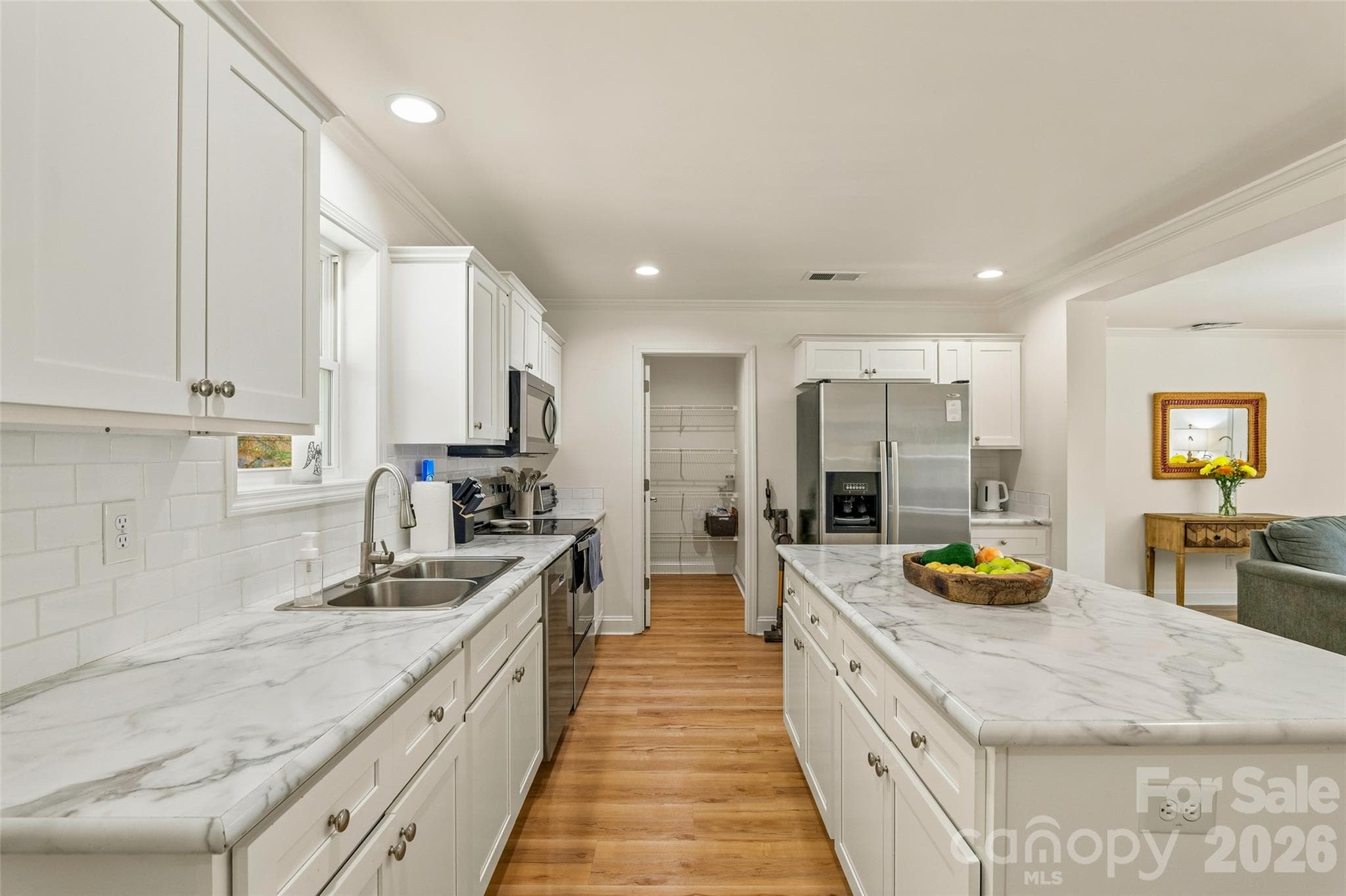 Kitchen looking into living - 60 Spring Mountain Drive, Canton