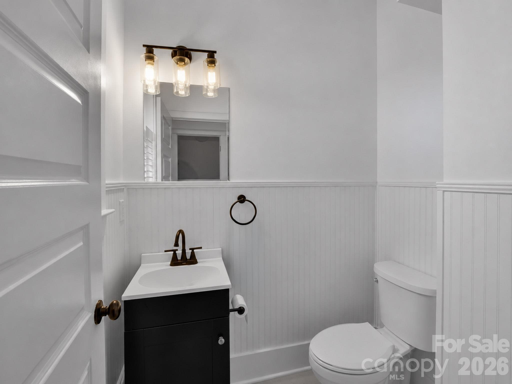 Main level half bathroom - 92 Rumbough Place, Asheville