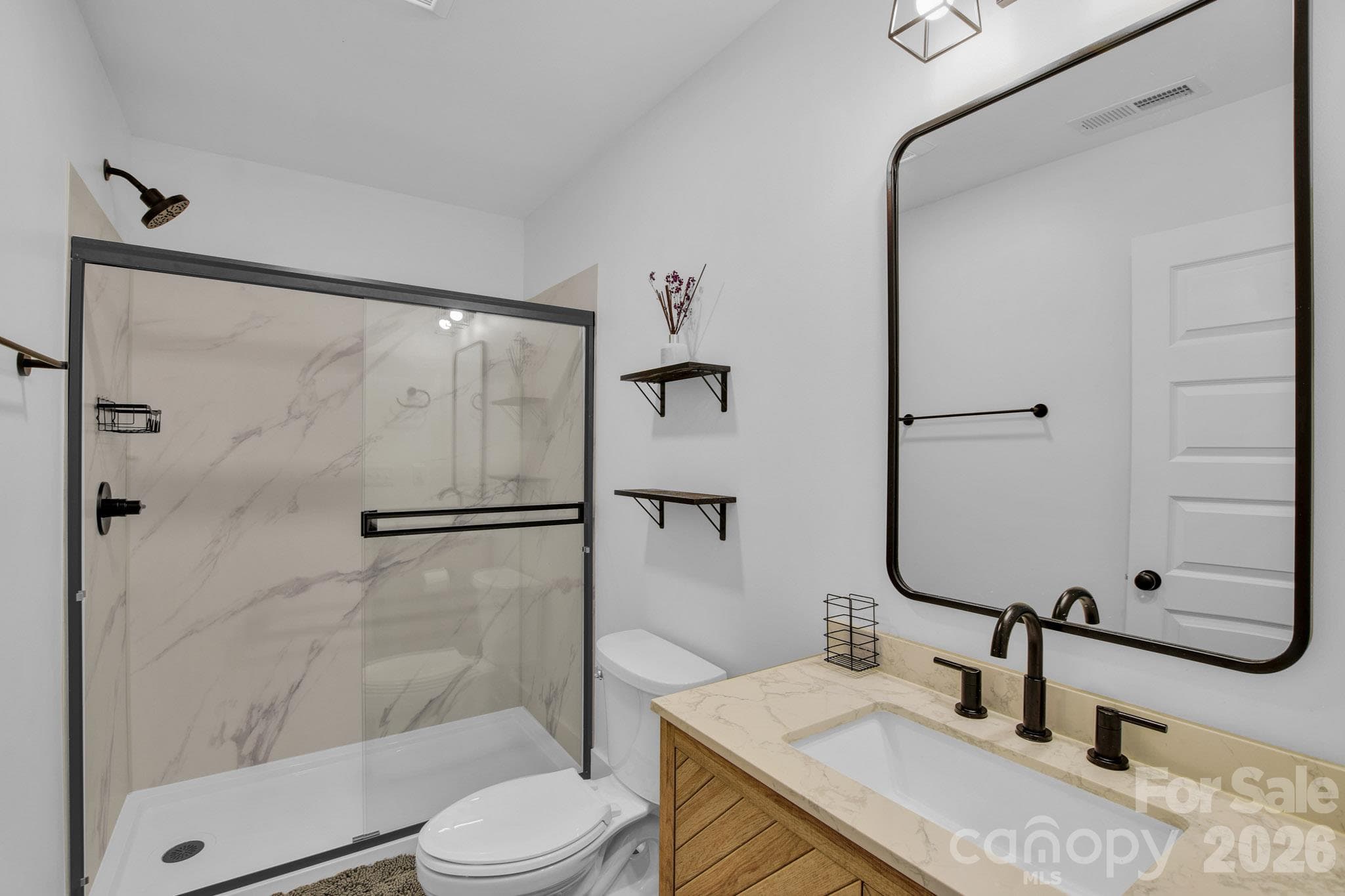 3rd level full bath with shower - 92 Rumbough Place, Asheville