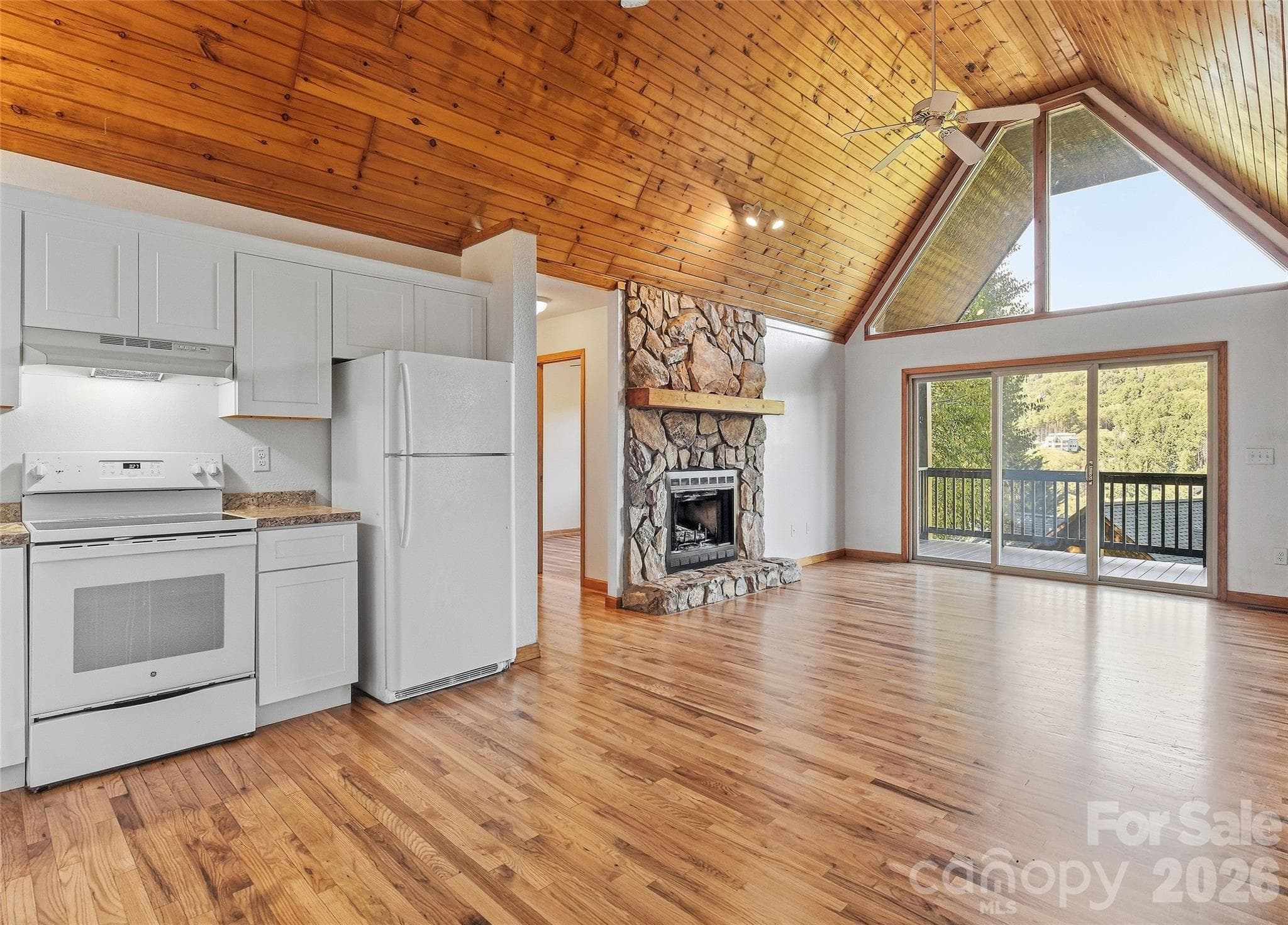 Open-concept Kitchen and Living Area - 144 Appalachian Trail, Maggie Valley
