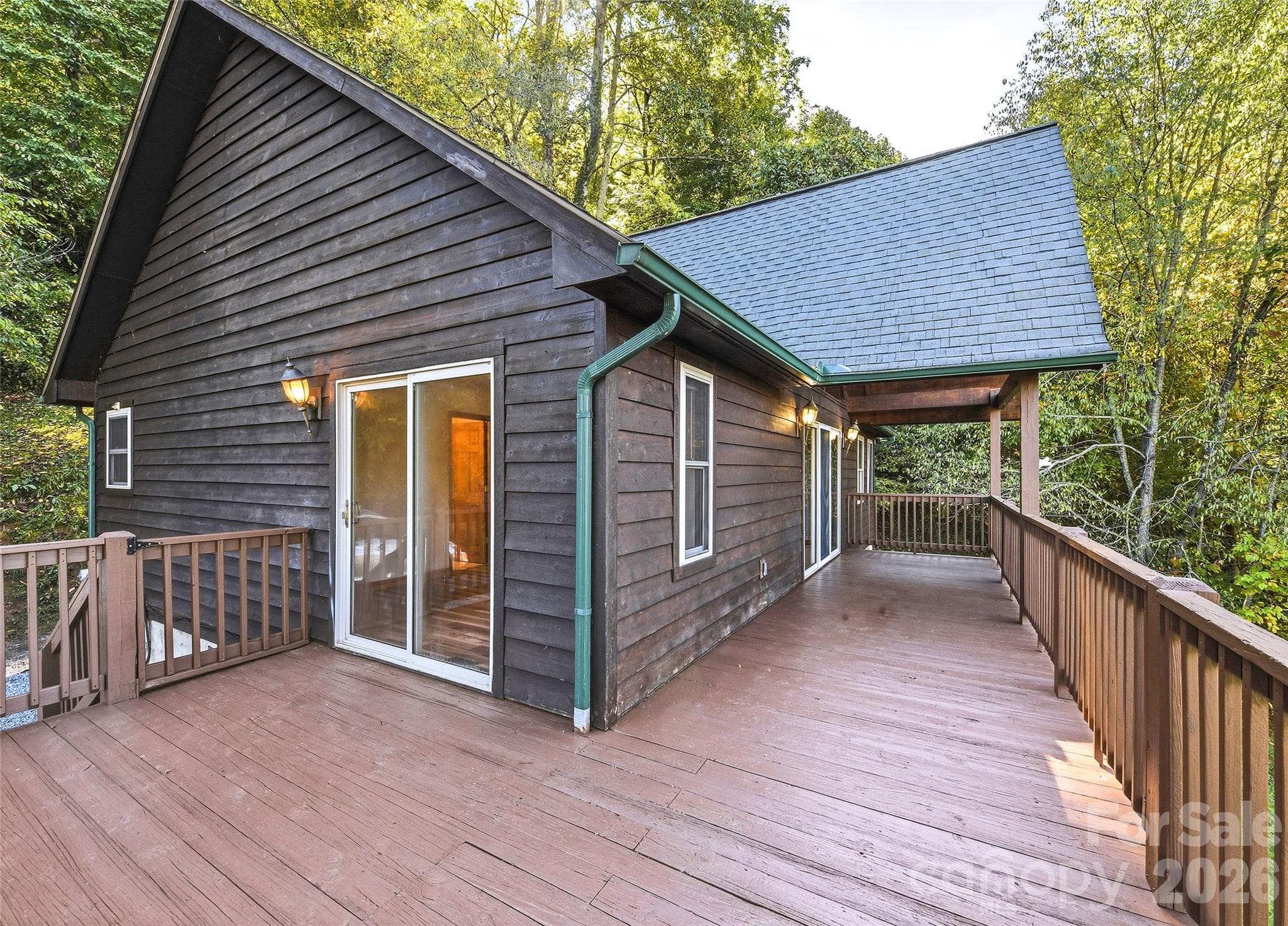Sliding Door to Primary Bedroom - 144 Appalachian Trail, Maggie Valley