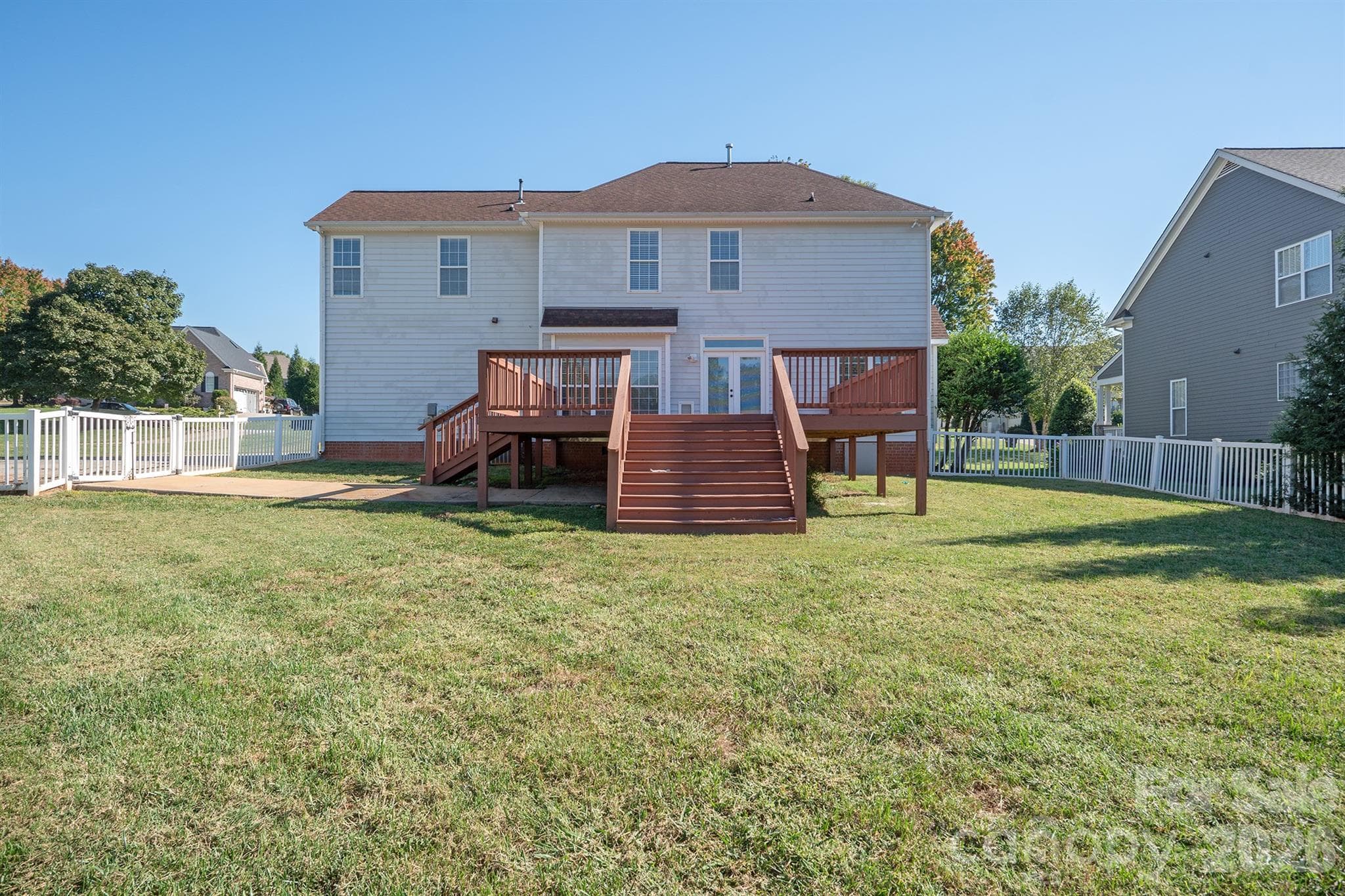 Fenced in backyard - 110 Fox Den Circle, Statesville
