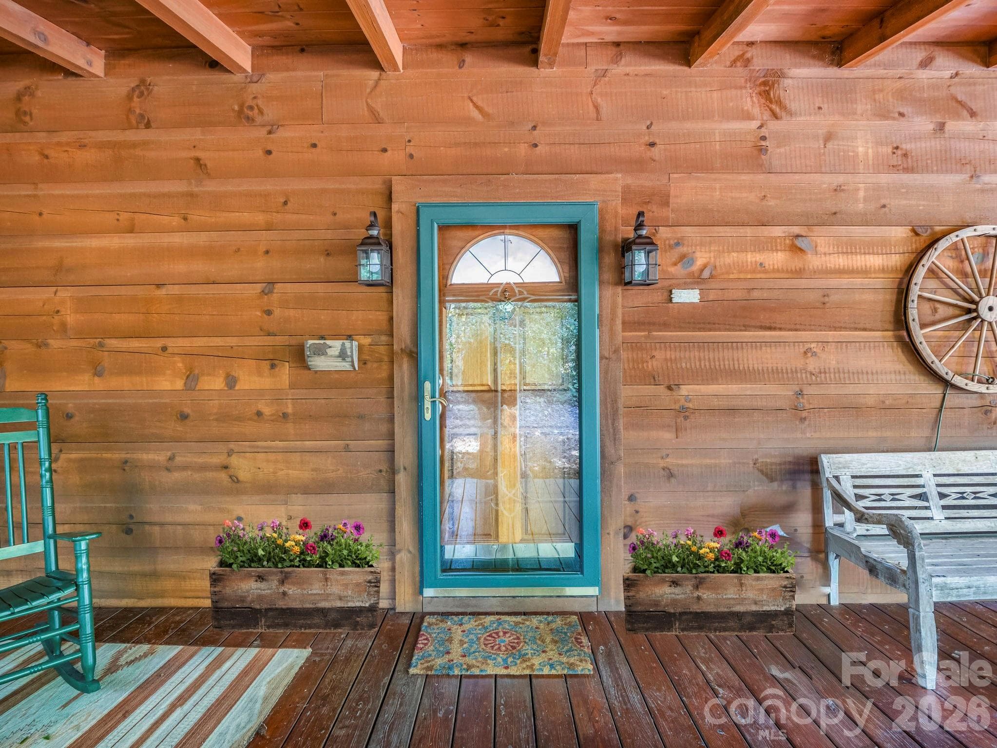 Inviting covered porch entry - 5409 Mineral Springs Mountain Avenue, Valdese