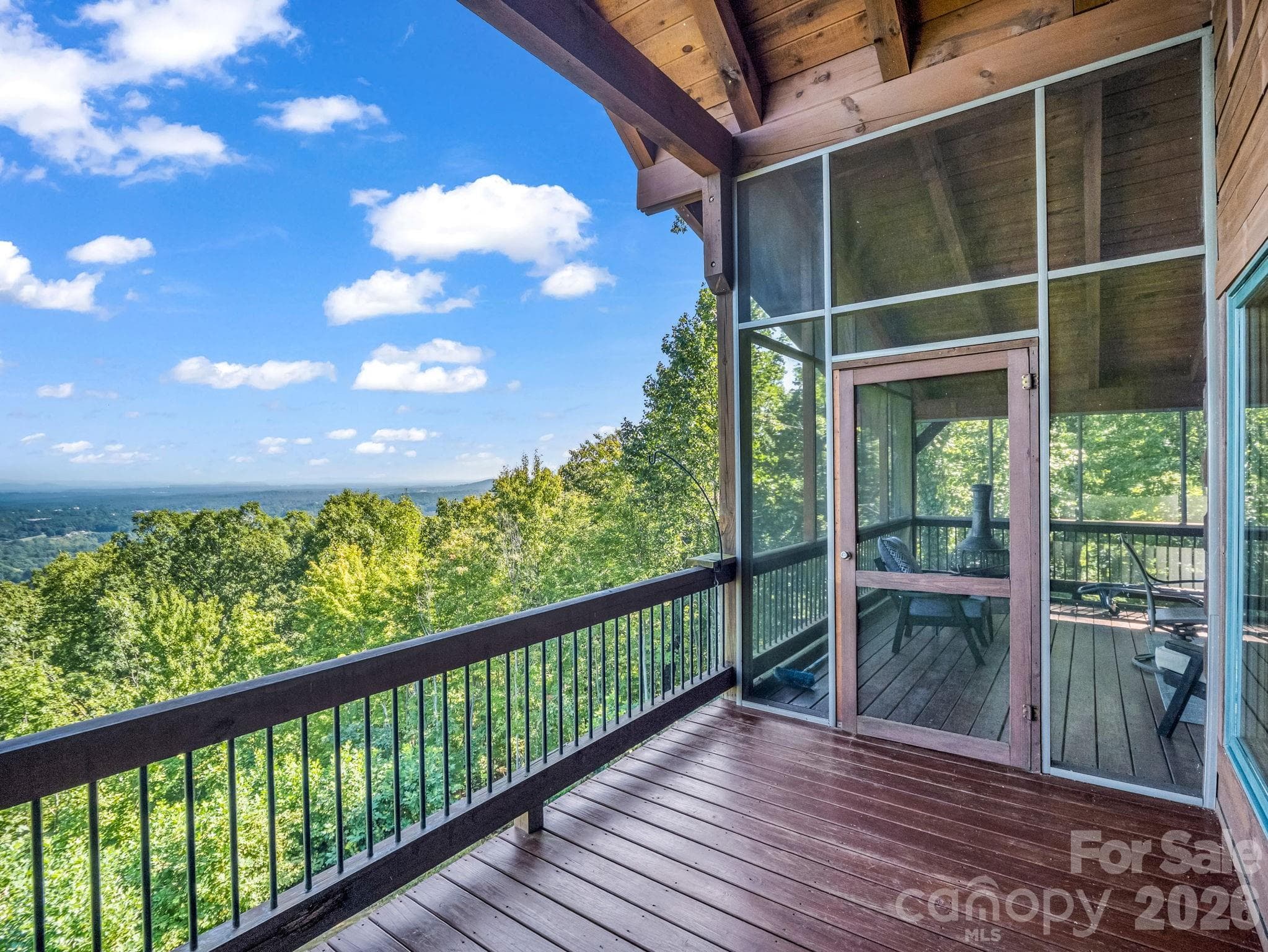 Main level deck and screen porch entry - 5409 Mineral Springs Mountain Avenue, Valdese