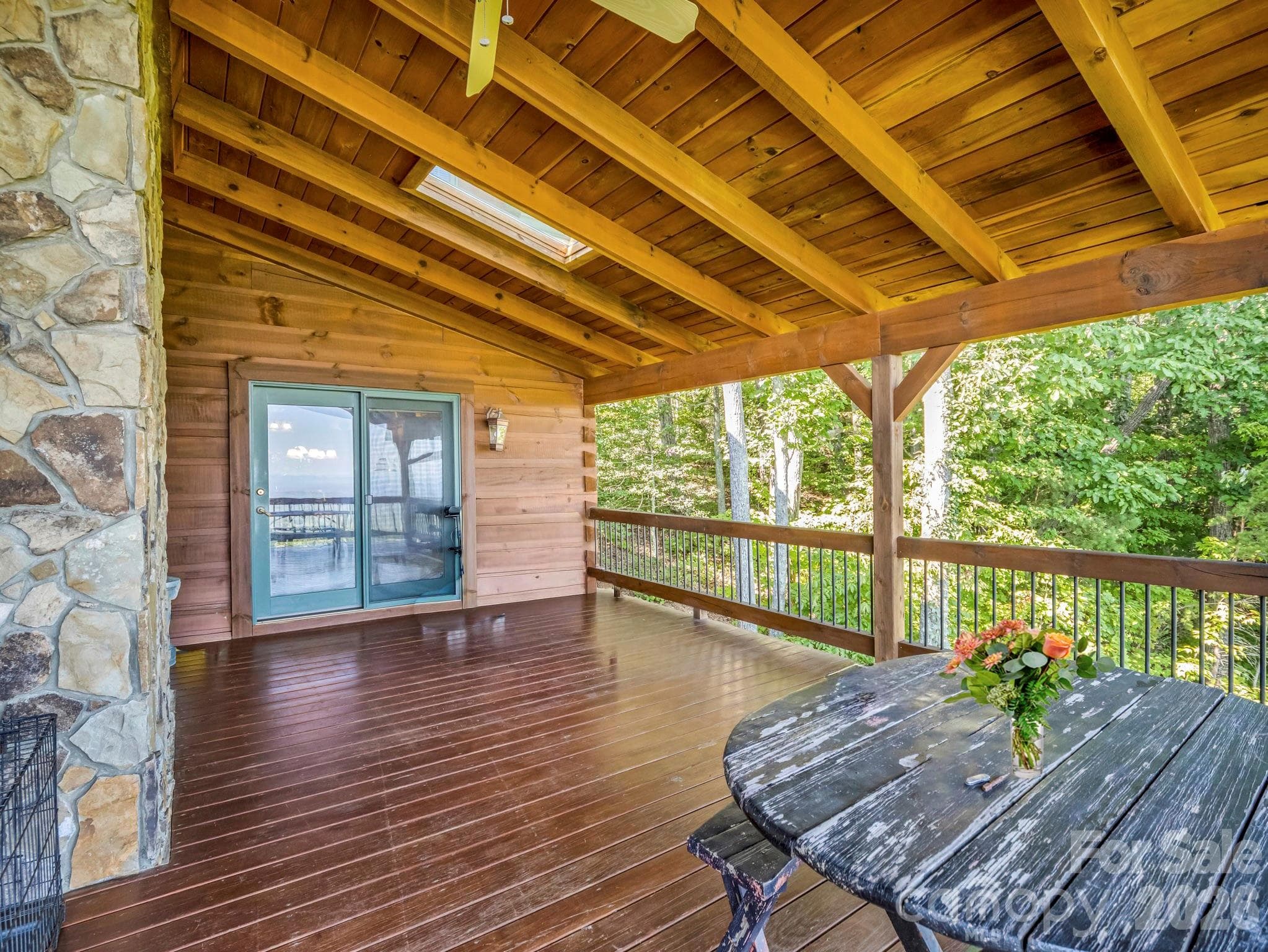 main level covered deck off dining room - 5409 Mineral Springs Mountain Avenue, Valdese