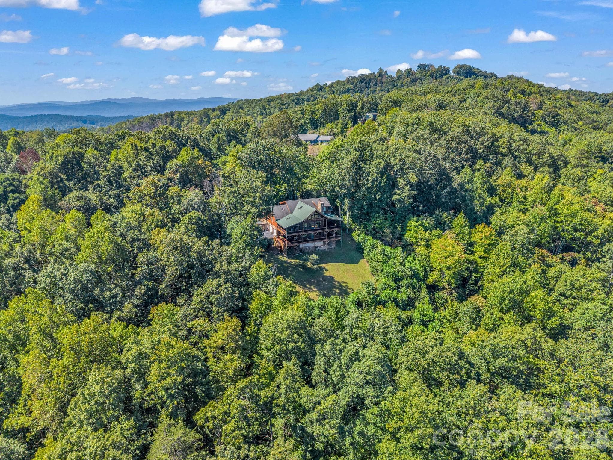 Distance drone view to home - 5409 Mineral Springs Mountain Avenue, Valdese