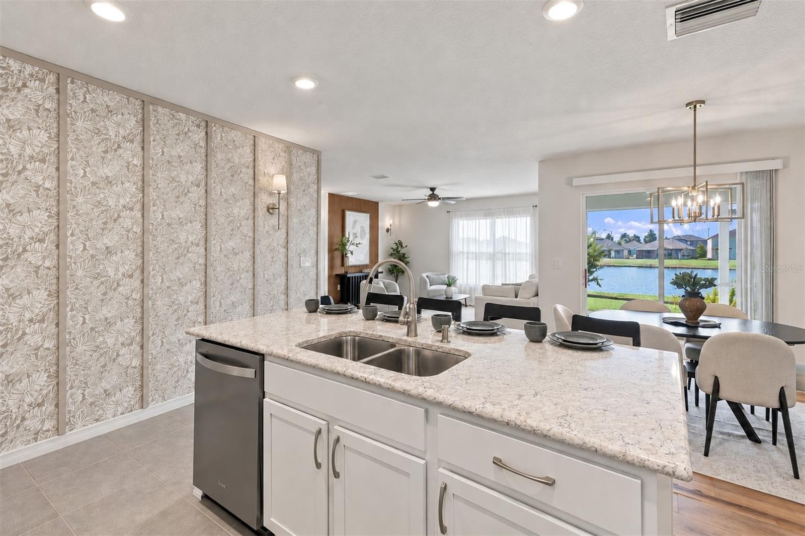 Kitchen with Pond View - 1011 Tidal Rock Ave - 1011 TIDAL ROCK AVE, RUSKIN