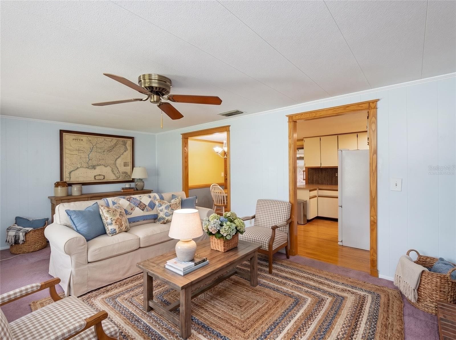 Living Room Virtually Staged - 6443 NE COUNTY ROAD 660, ARCADIA
