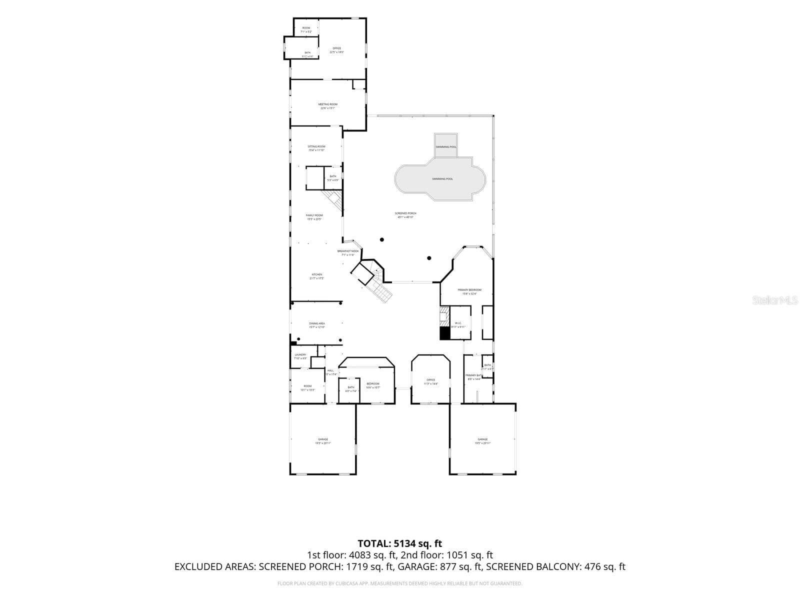 First floor floor plan for 520 Rye Road NE - 520 RYE RD NE, BRADENTON