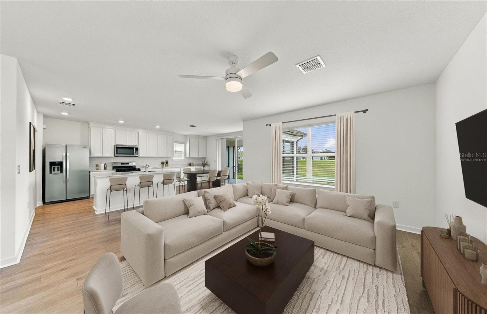 Virtually Staged - Open Gathering Room - 9185 NEWMONS PL, WILDWOOD