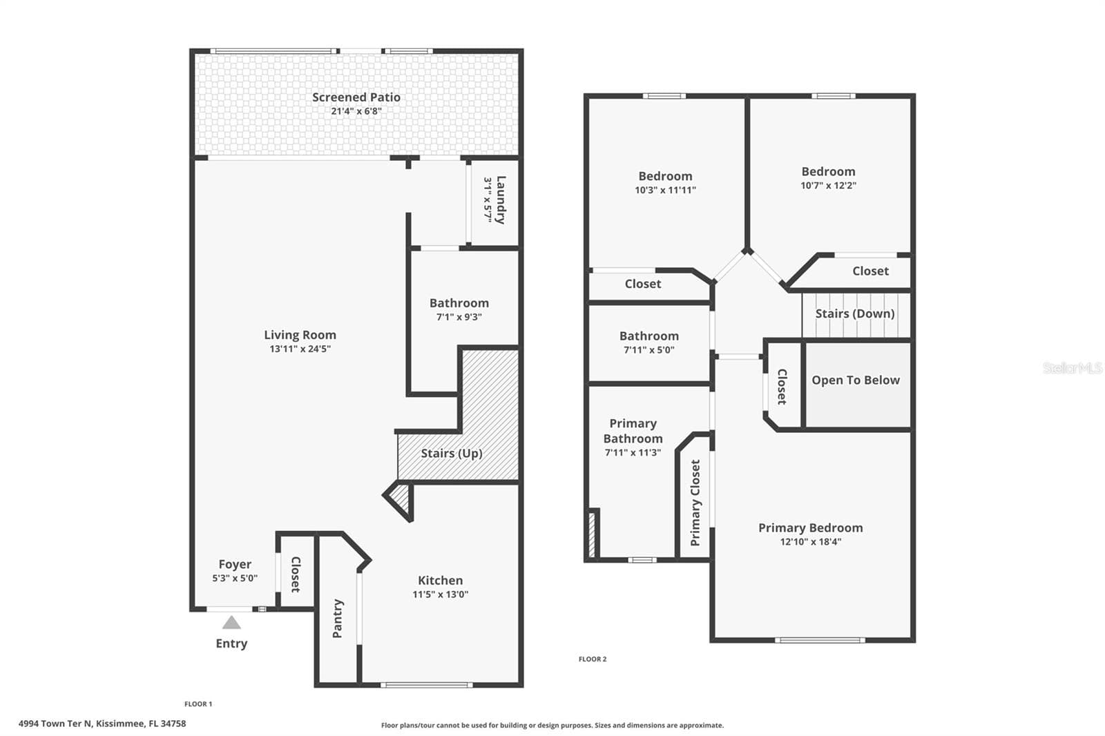 Floor Plan - 4994 TOWN TER N, KISSIMMEE