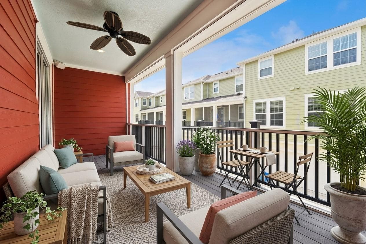 Virtually Staged Balcony - 1436 WINTER WHARF LN, WINTER SPRINGS