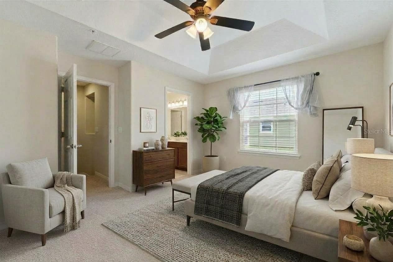 Virtually Stage Secondary Bedroom Upstairs - 1436 WINTER WHARF LN, WINTER SPRINGS